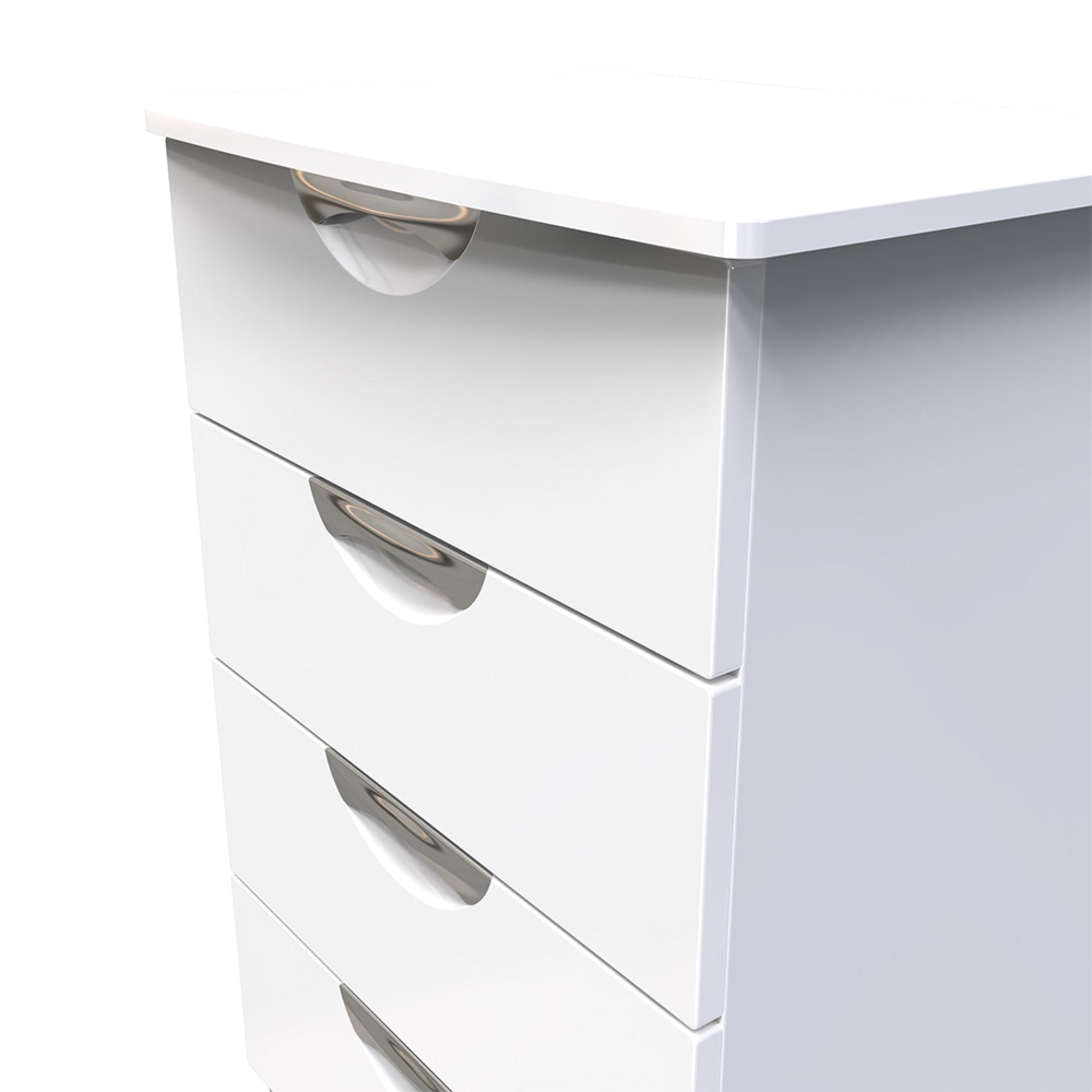 Camden Chest - 4 Drawer - Midi - White Gloss