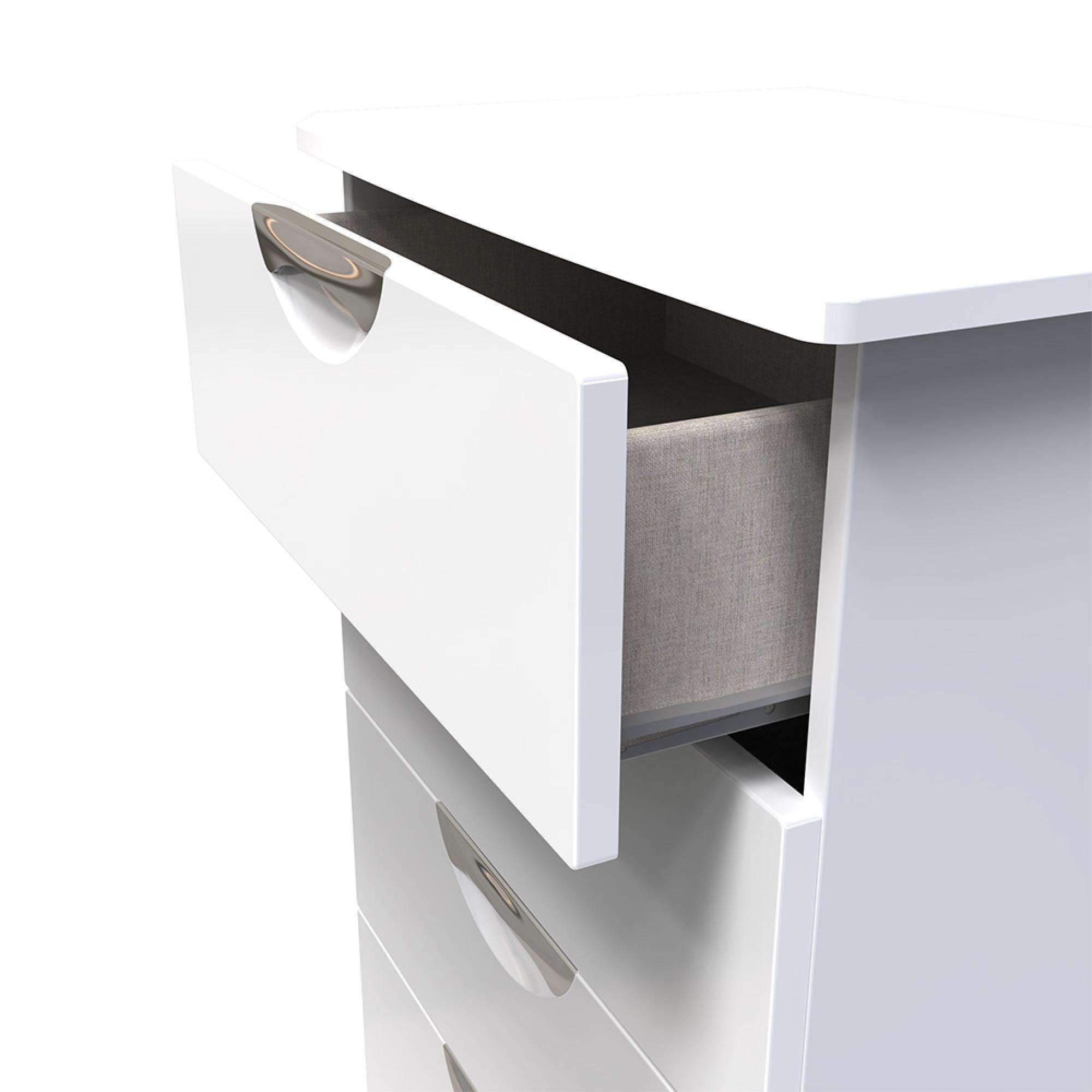 Camden Chest - 4 Drawer - Midi - White Gloss