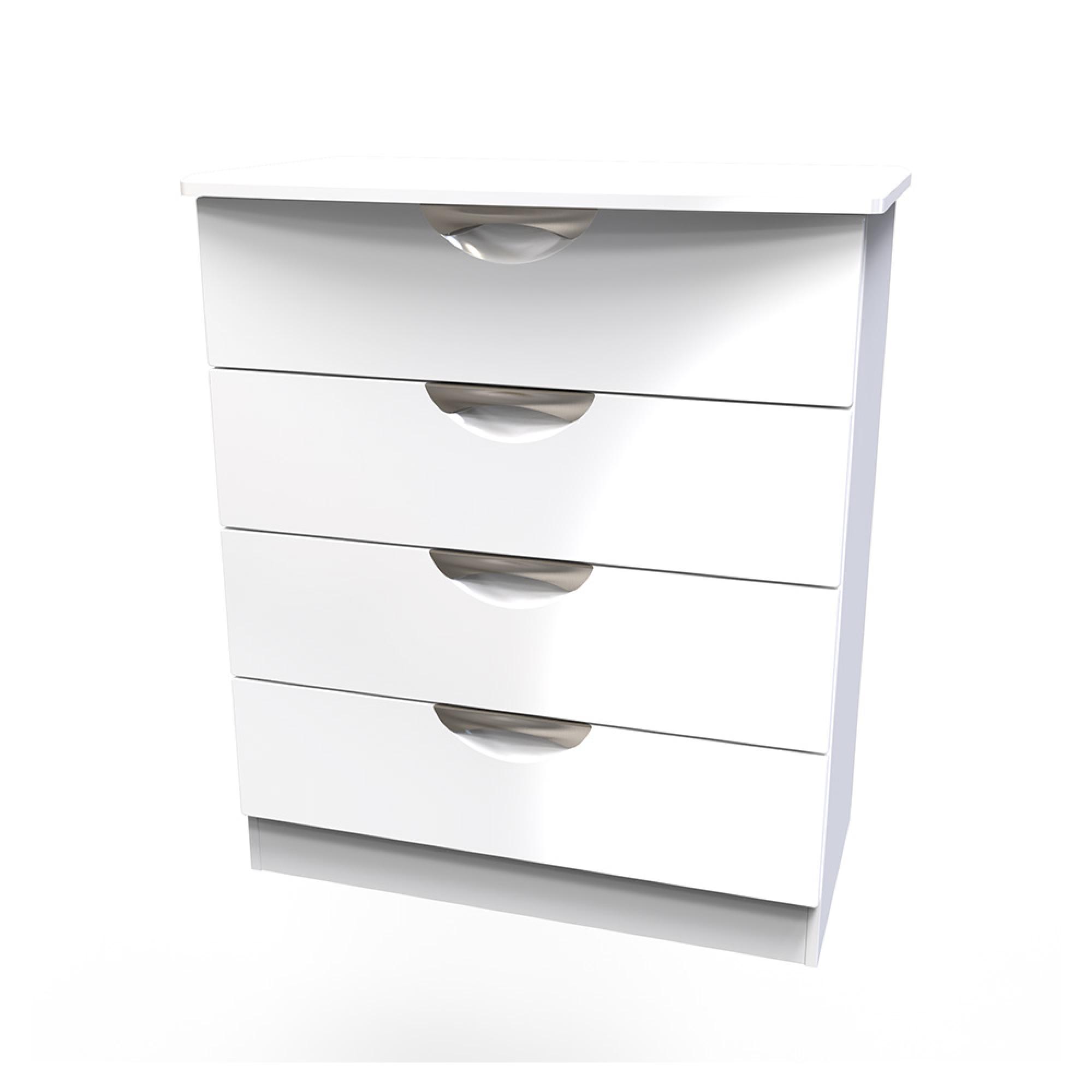 Camden Chest - 4 Drawer - White Gloss