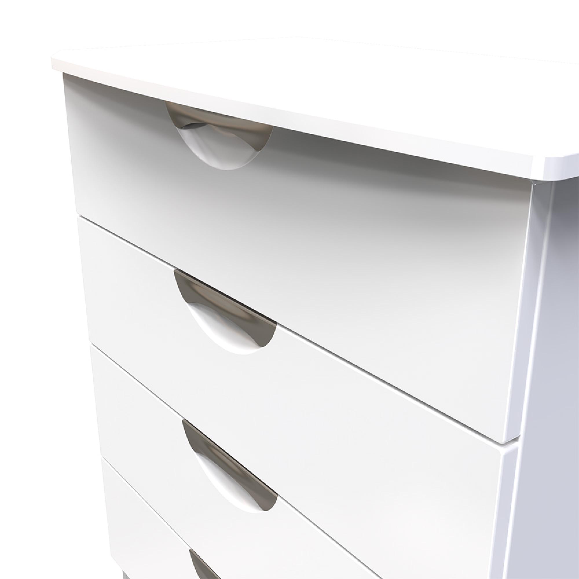 Camden Chest - 4 Drawer - White Gloss