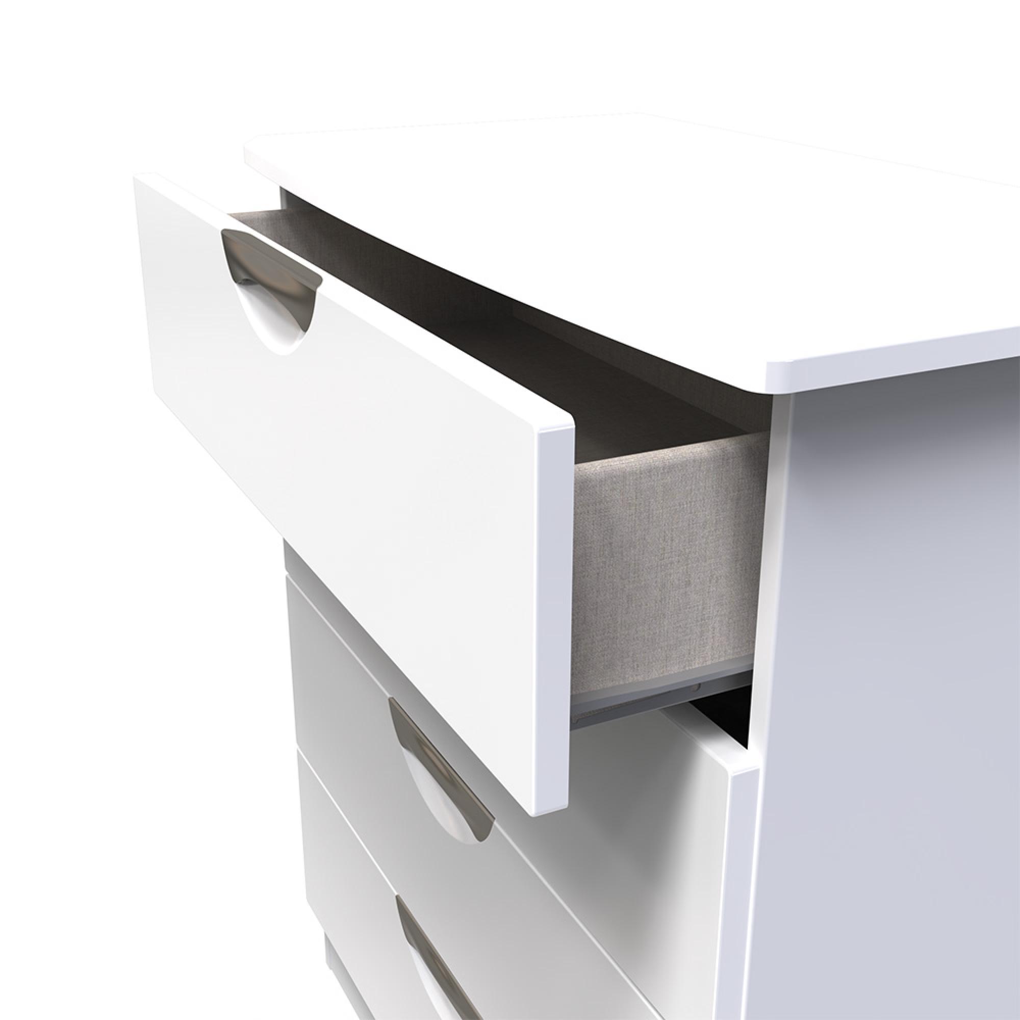 Camden Chest - 4 Drawer - White Gloss