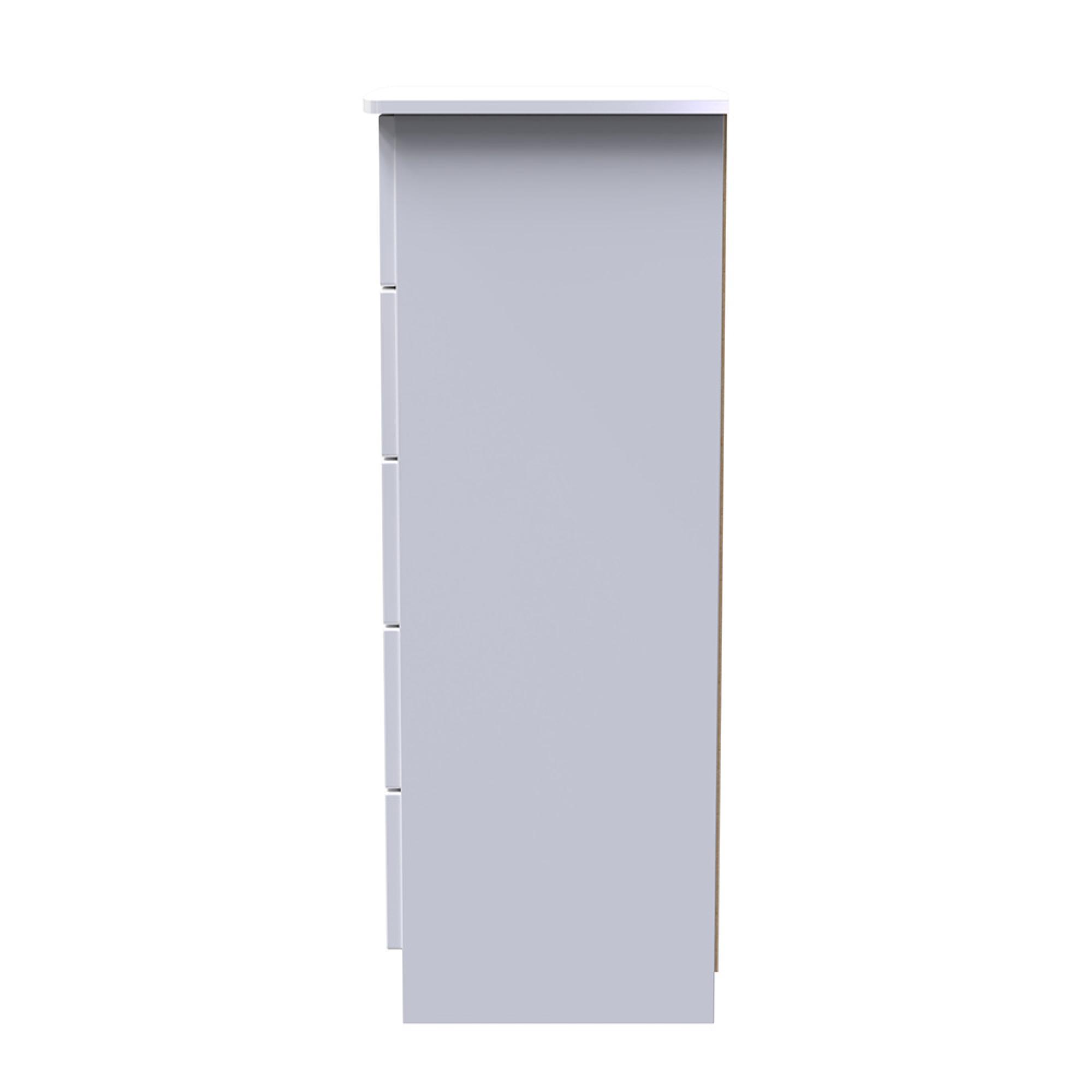 Camden Chest - 5 Drawer - Narrow - White Gloss