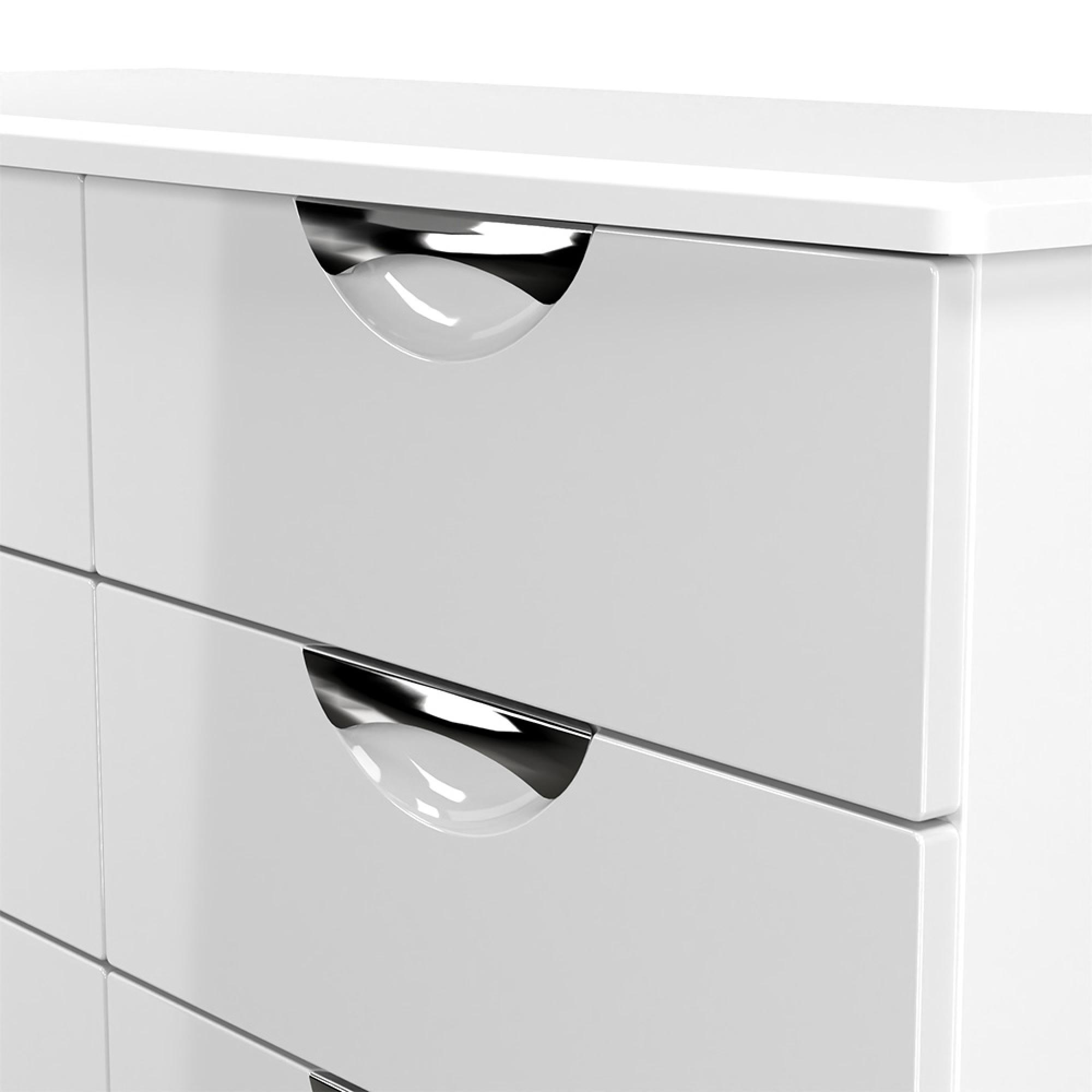 Camden Chest - 6 Drawer - Midi - White Gloss