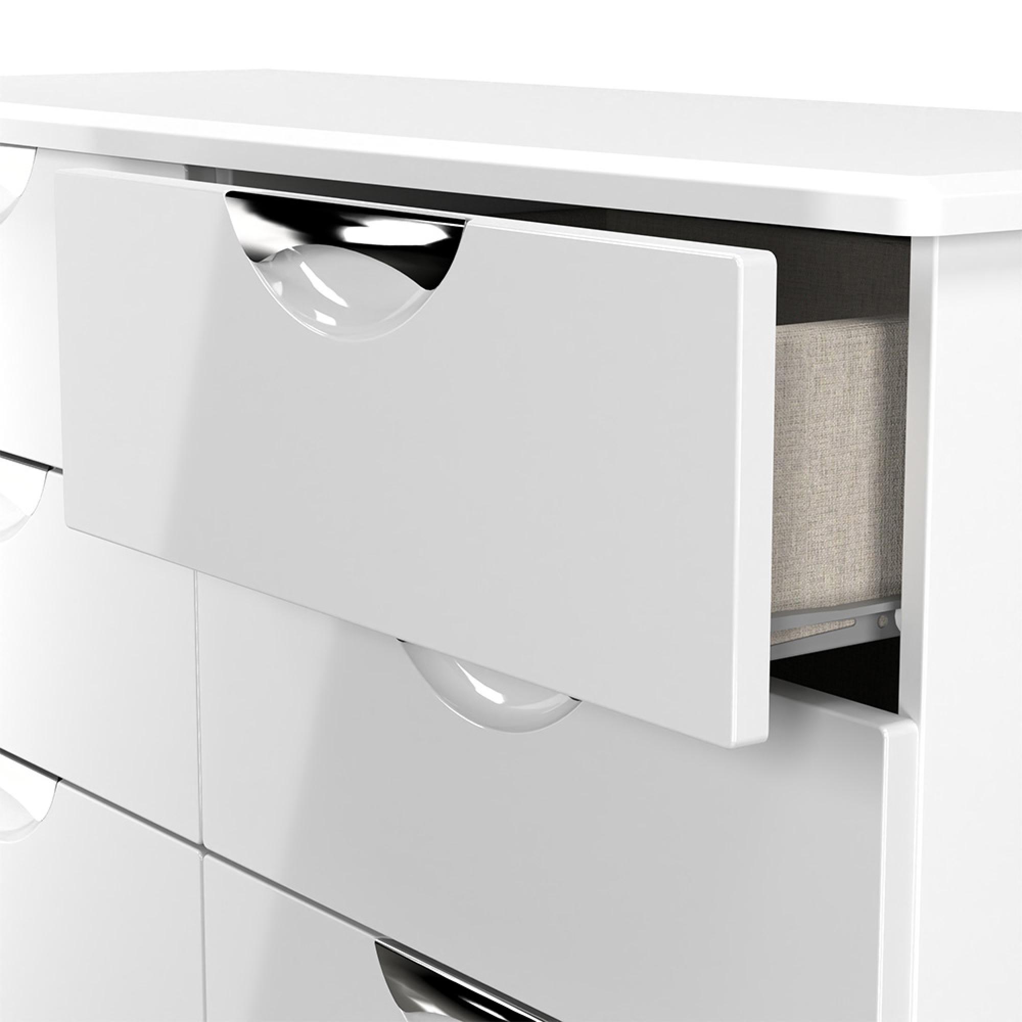 Camden Chest - 6 Drawer - Midi - White Gloss