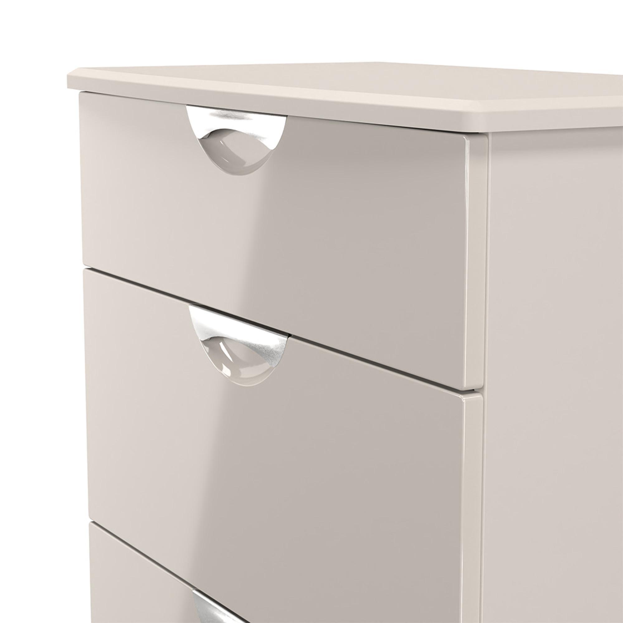 Camden Chest - 3 Drawer - Deep - Gloss Cashmere