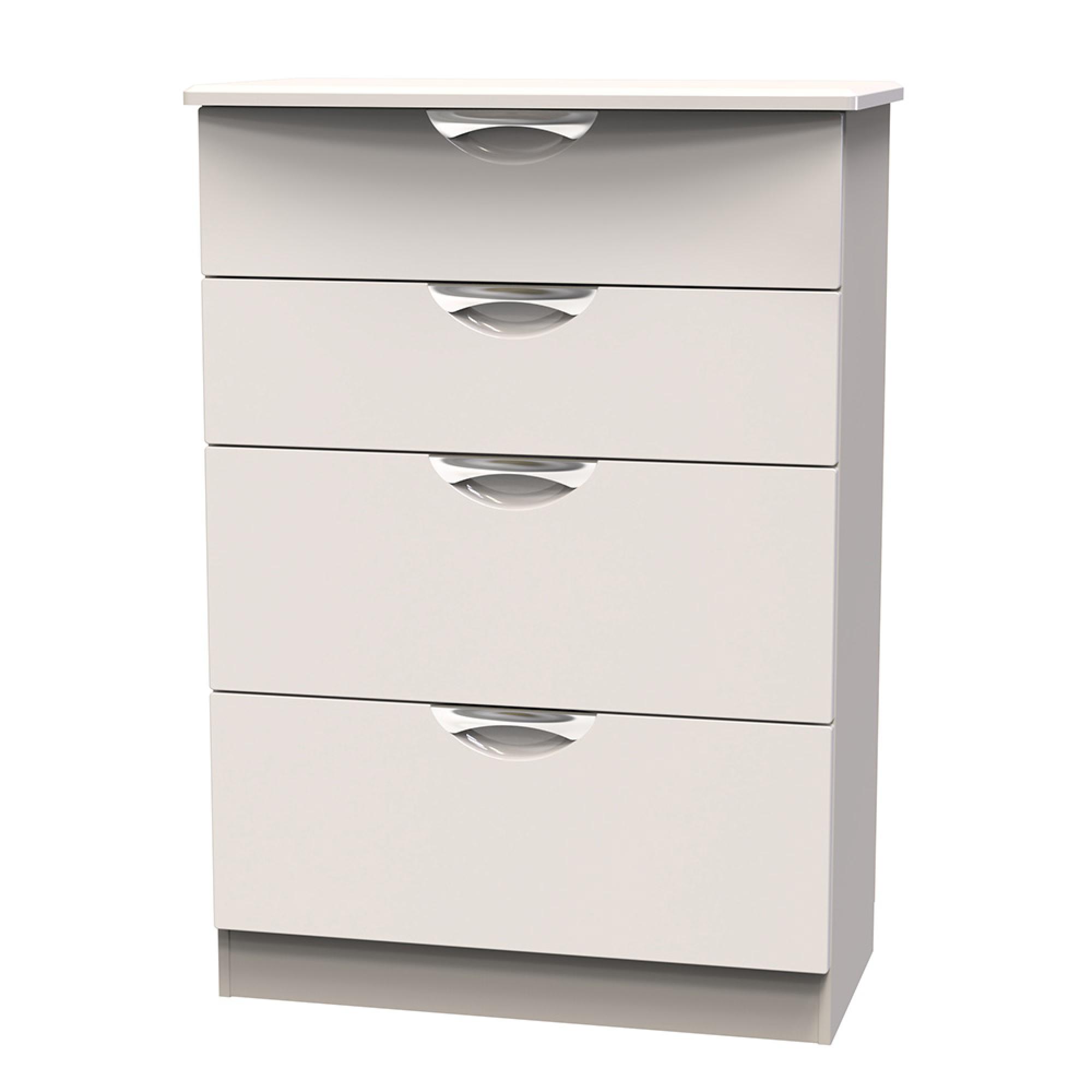 Camden Chest - 4 Drawer - Deep - Gloss Cashmere