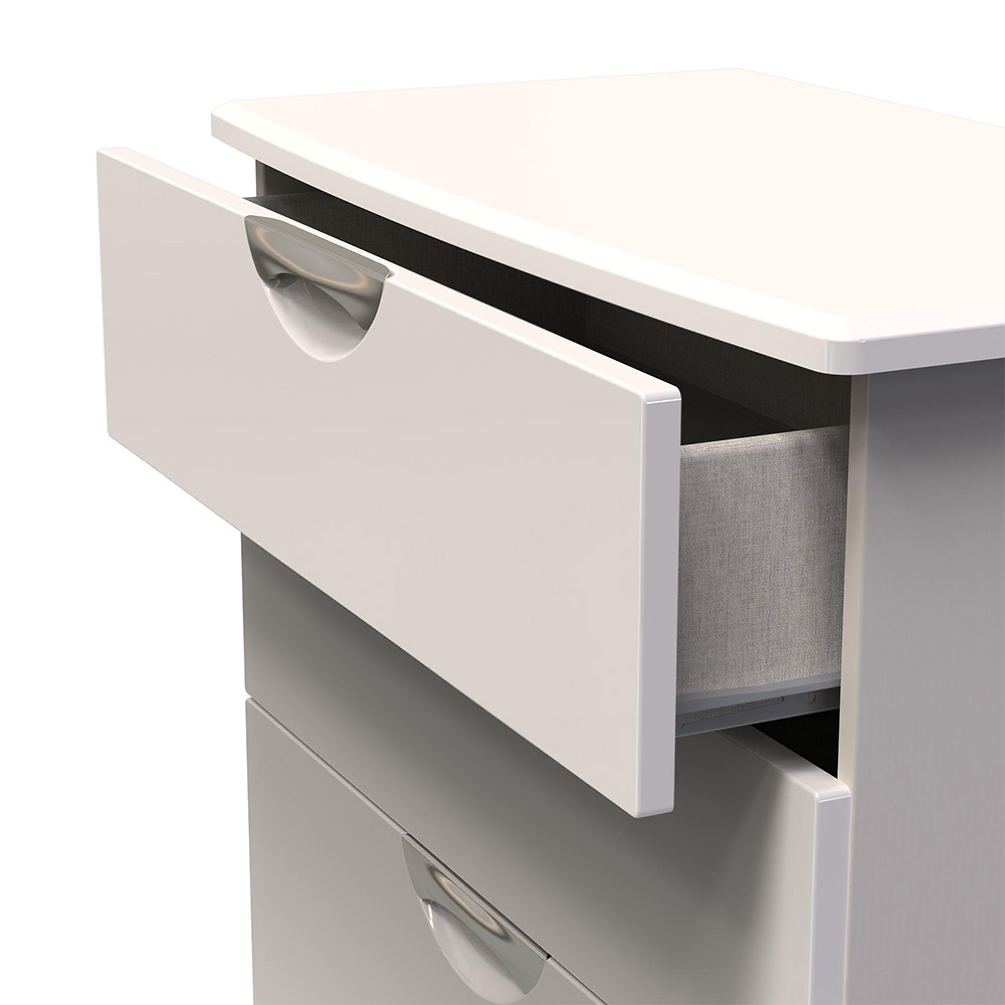Camden Chest - 4 Drawer - Deep - Gloss Cashmere