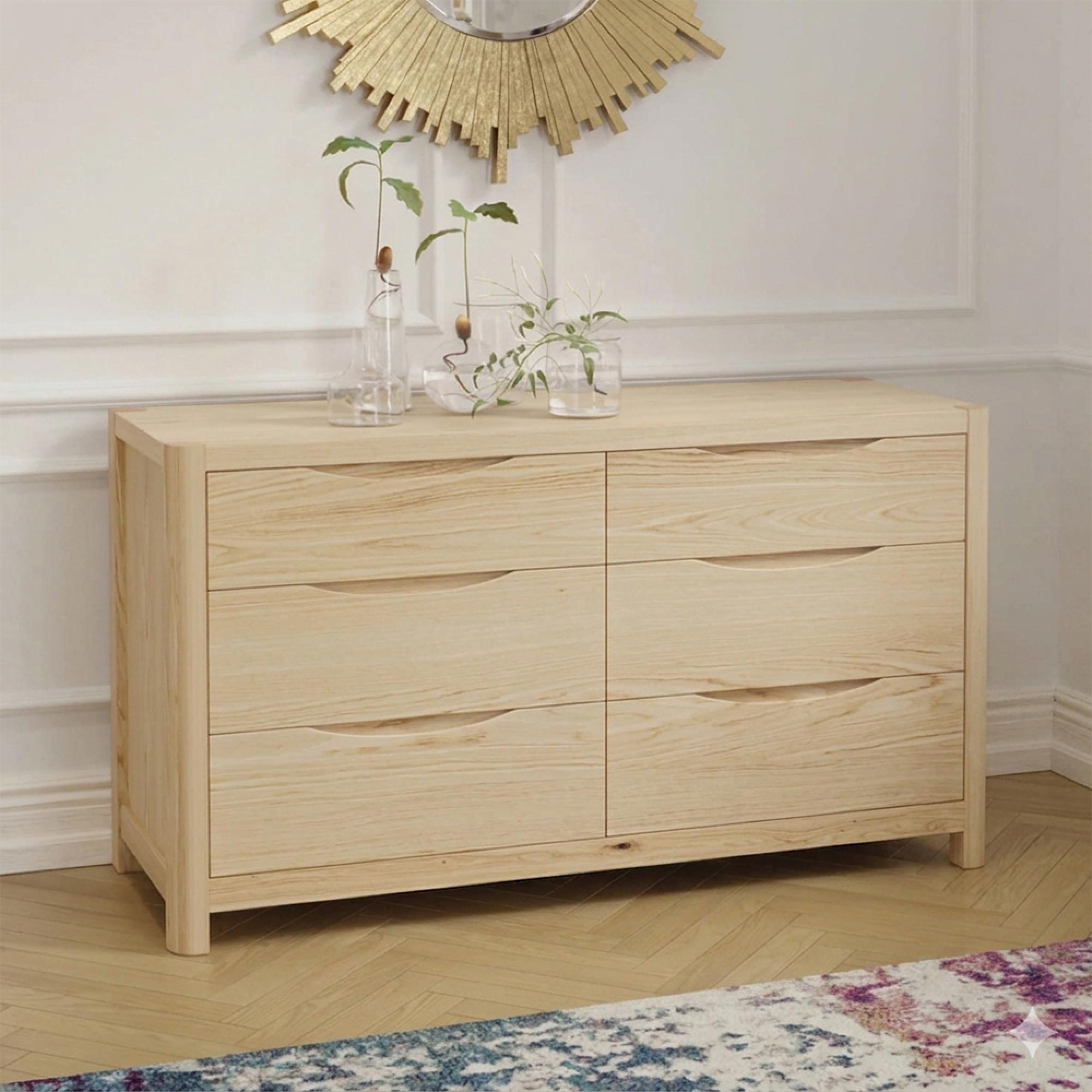 Stockholm Chest - 6 Drawer - Wide - Oak
