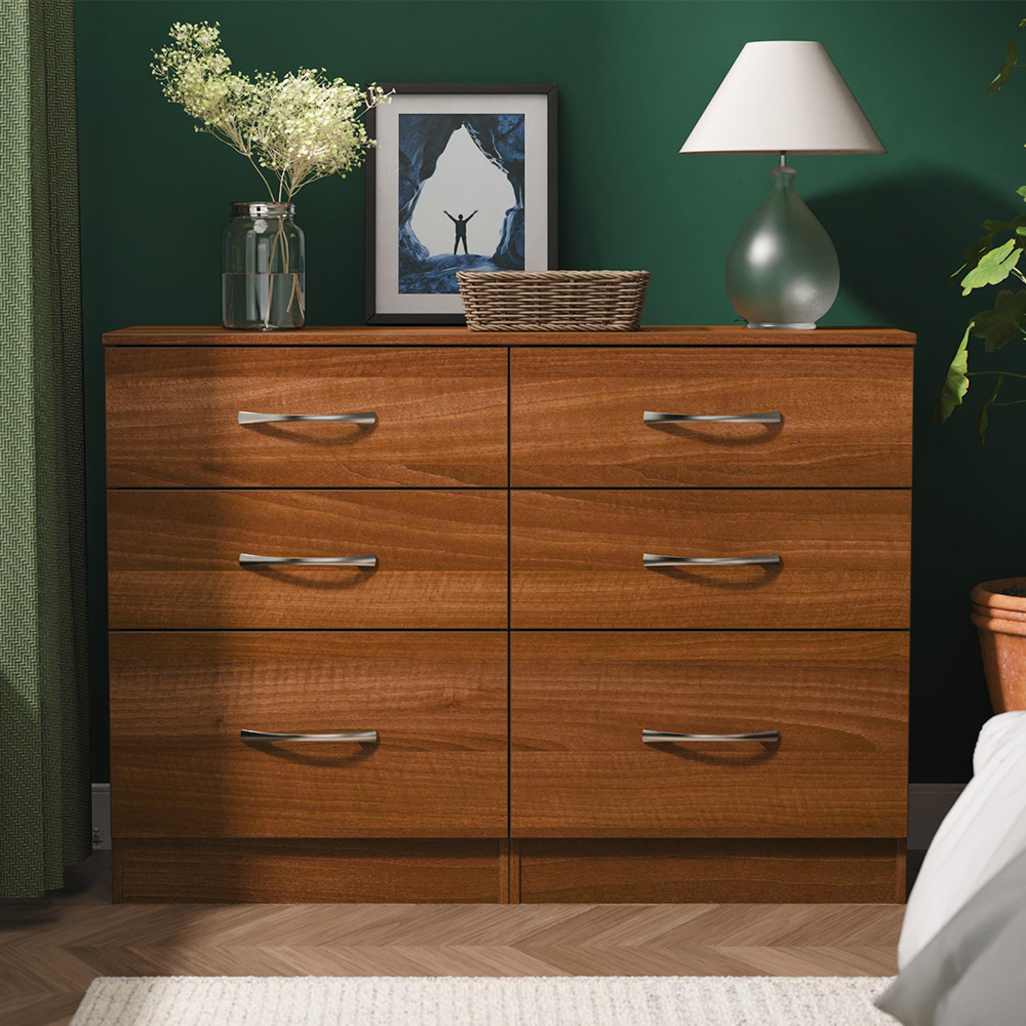 Avon Chest - 6 Drawer - Midi - Walnut