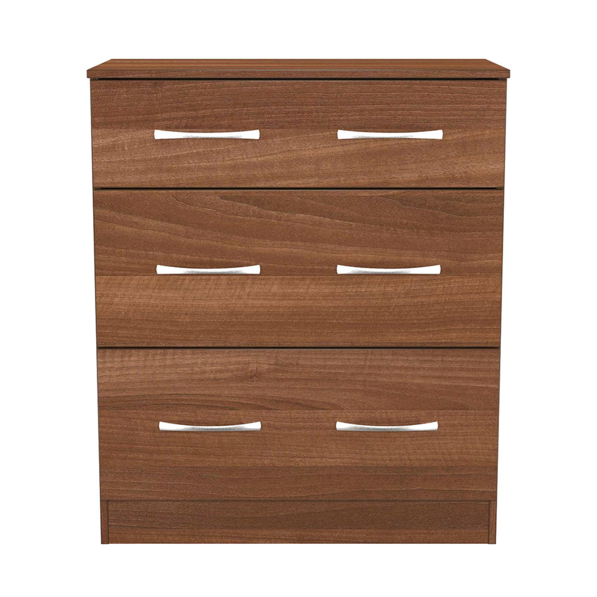 Avon Chest - 3 Drawer - Deep - Walnut