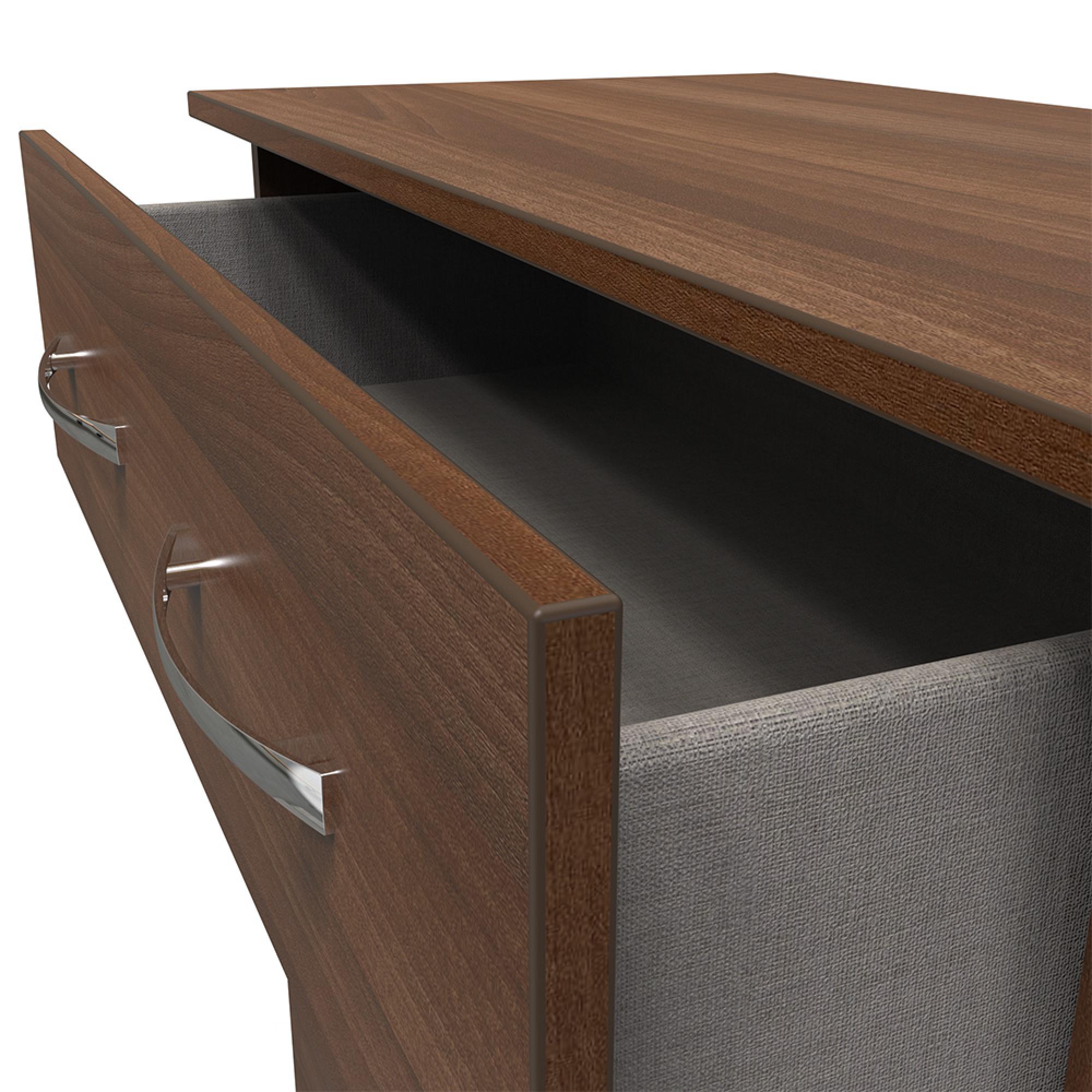 Avon Chest - 3 Drawer - Deep - Walnut