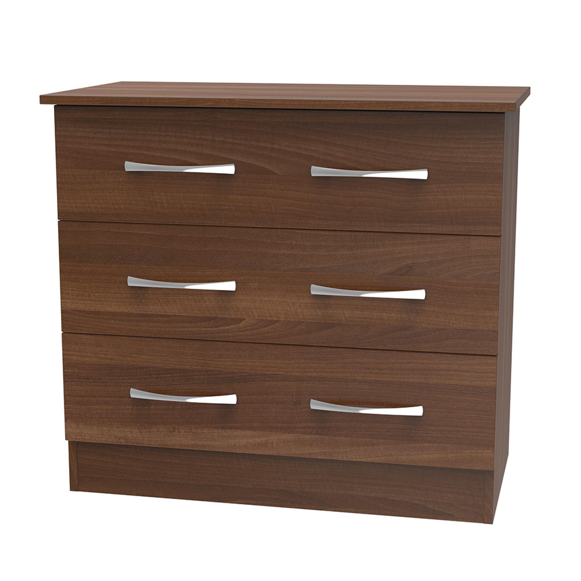 Avon Chest - 3 Drawer - Small - Walnut