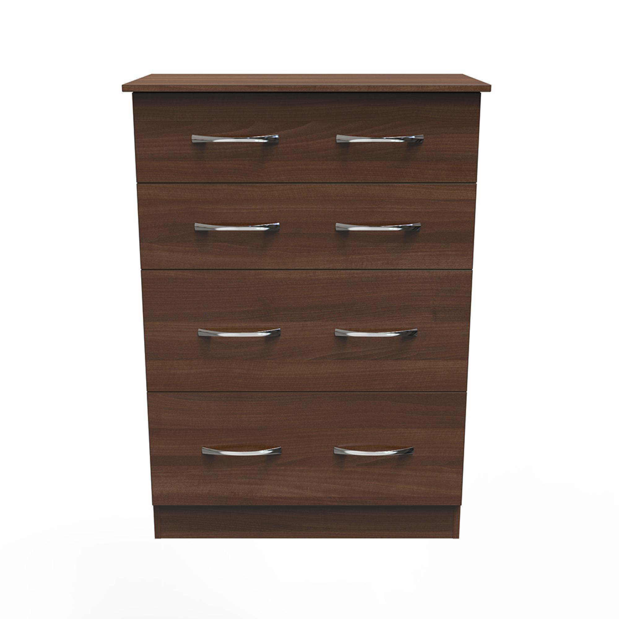Avon Chest - 4 Drawer - Deep - Walnut