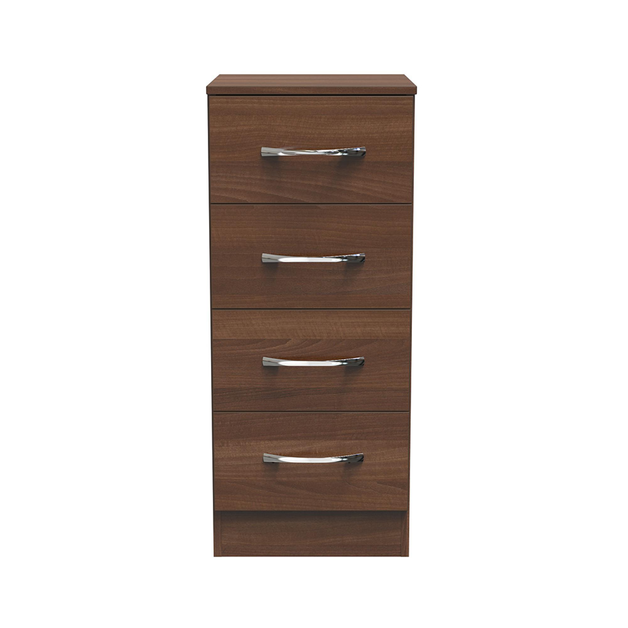 Avon Chest - 4 Drawer - Narrow - Walnut
