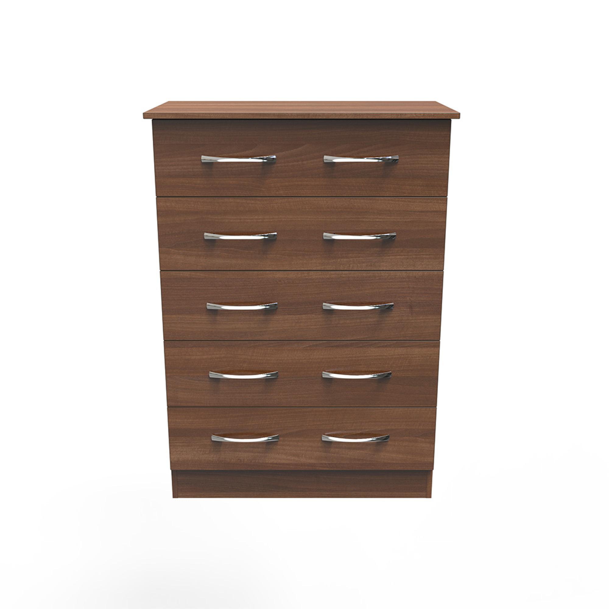 Avon Chest - 5 Drawer - Walnut