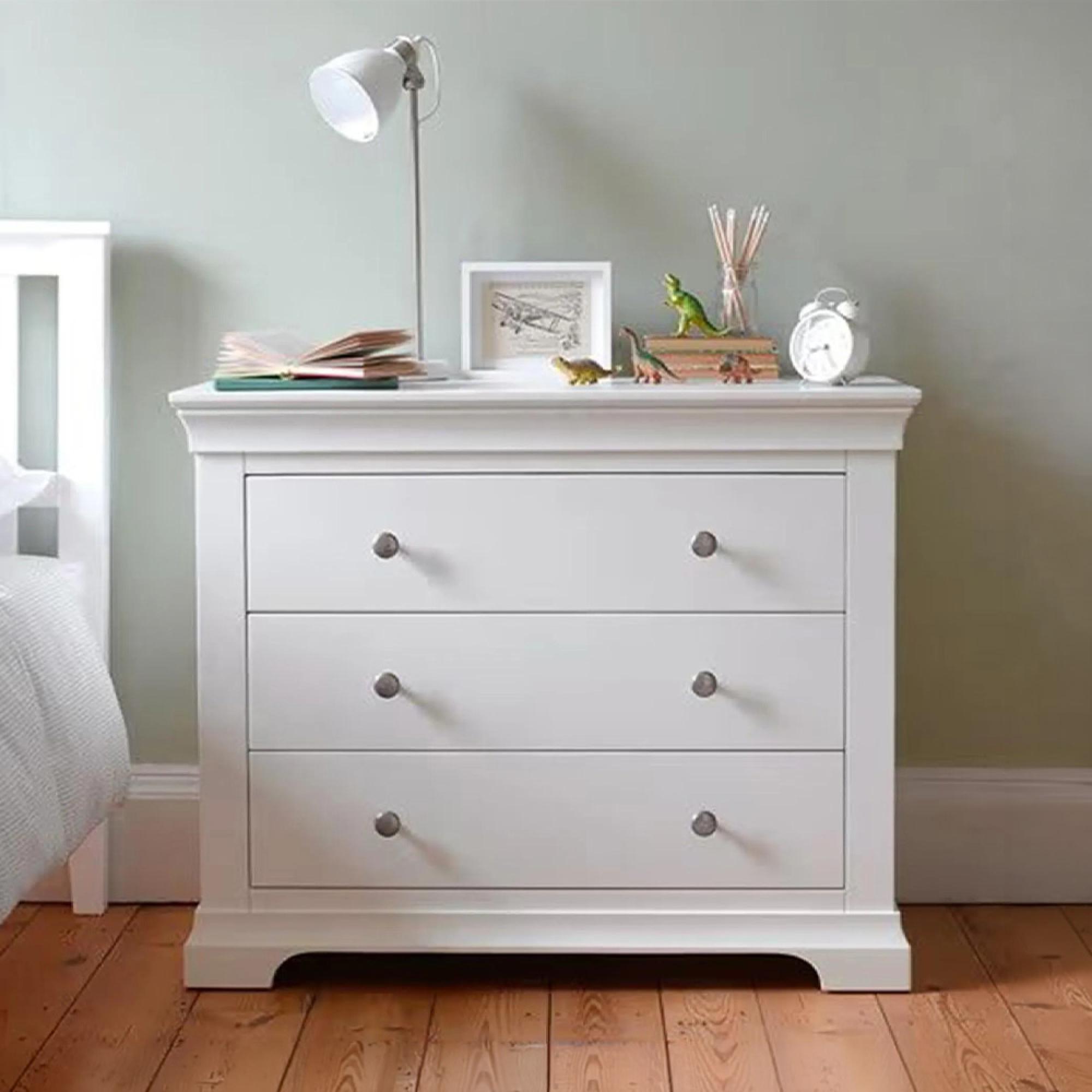 Paisley Chest - 3 Drawer - Wide - White Painted
