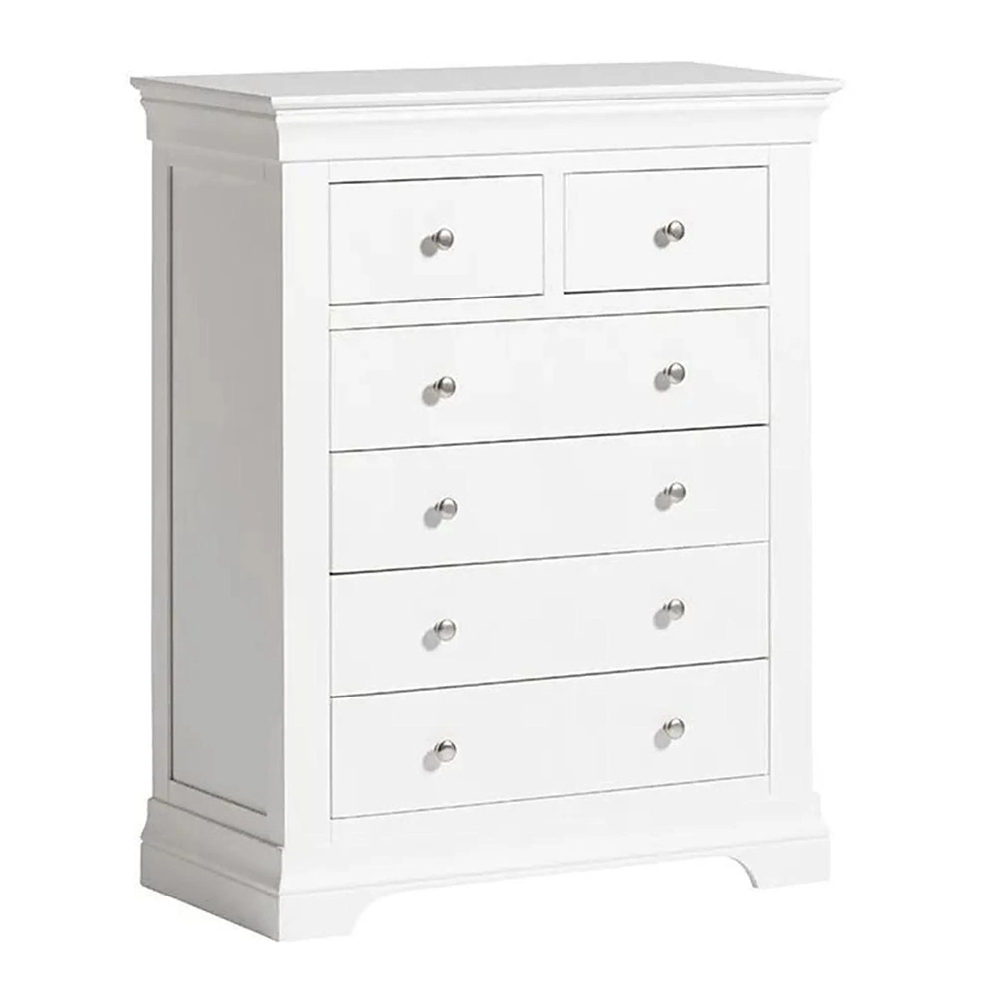 Paisley Chest - 2+4 Drawer - Tall - White Painted