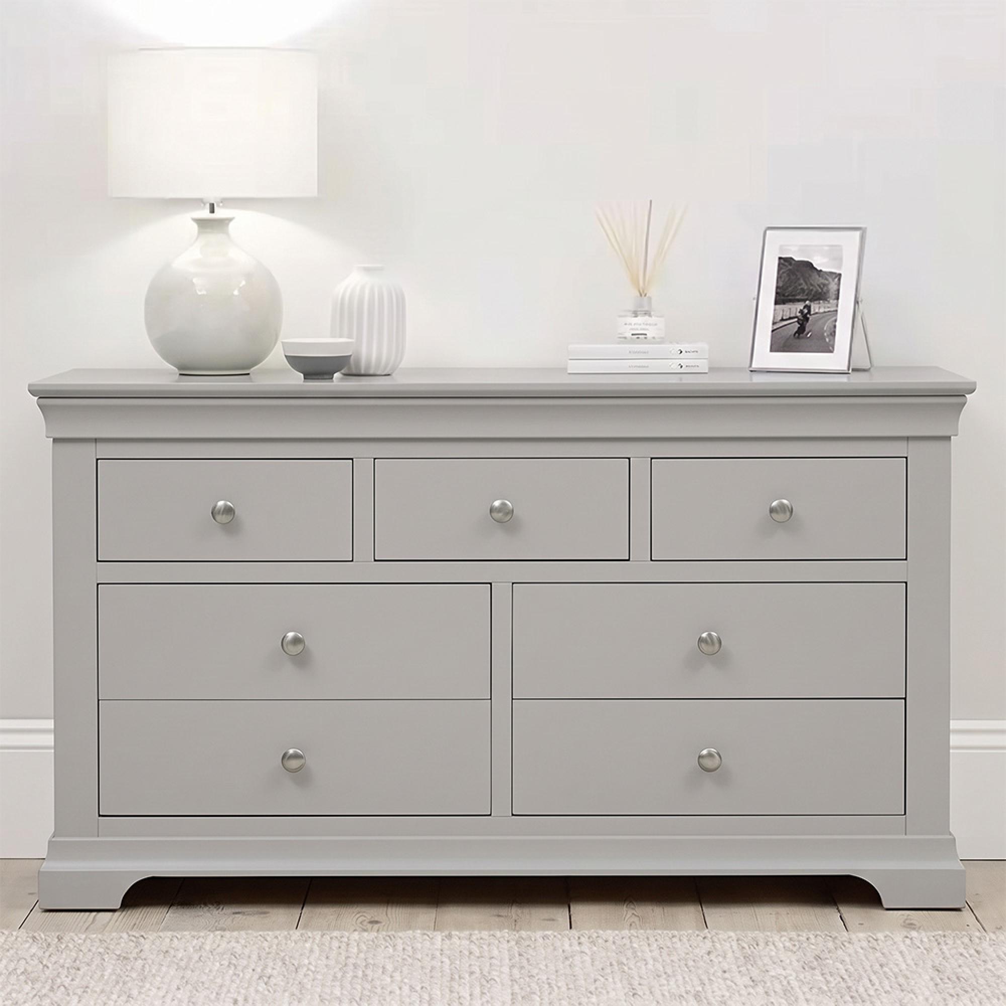 Paisley Chest - 3+4 Drawer - Large - Grey Painted