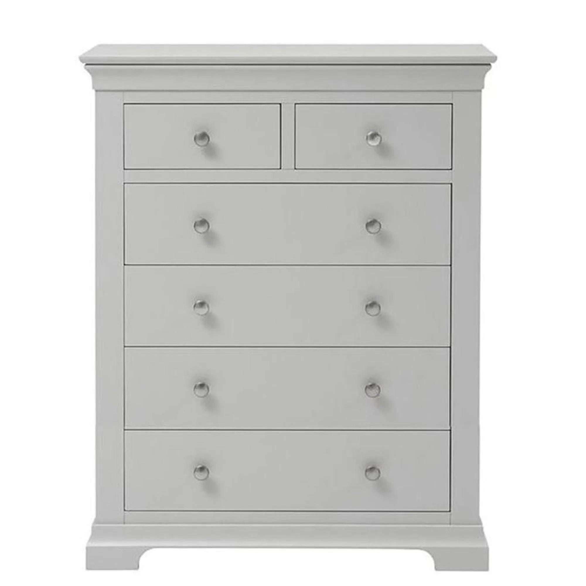 Paisley Chest - 2+4 Drawer - Tall - Grey Painted