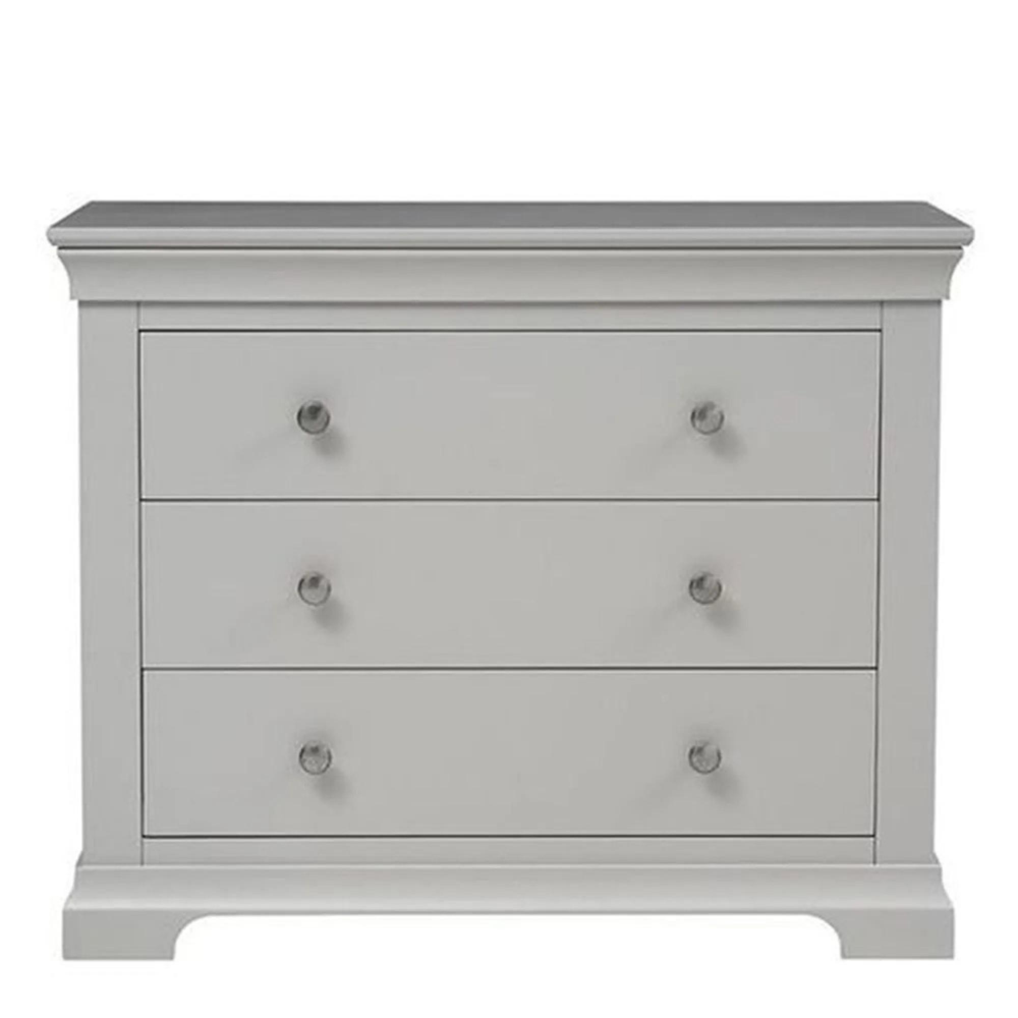 Paisley Chest - 3 Drawer - Wide - Grey Painted