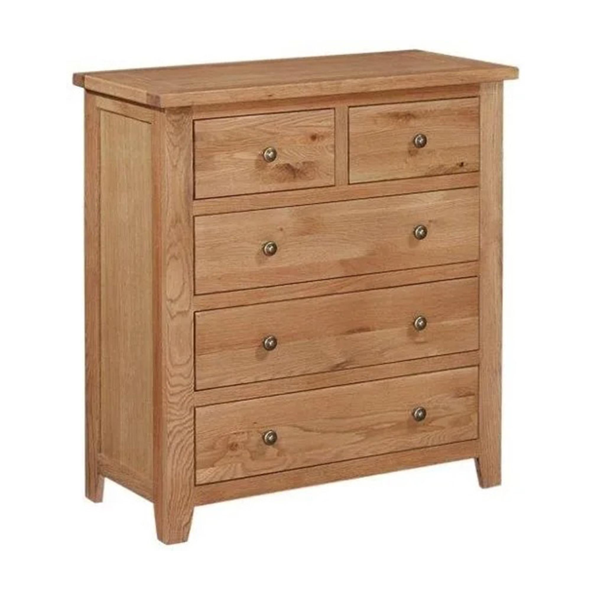 Appleby Chest - 2+3 Drawer - Wide - Petite Oak