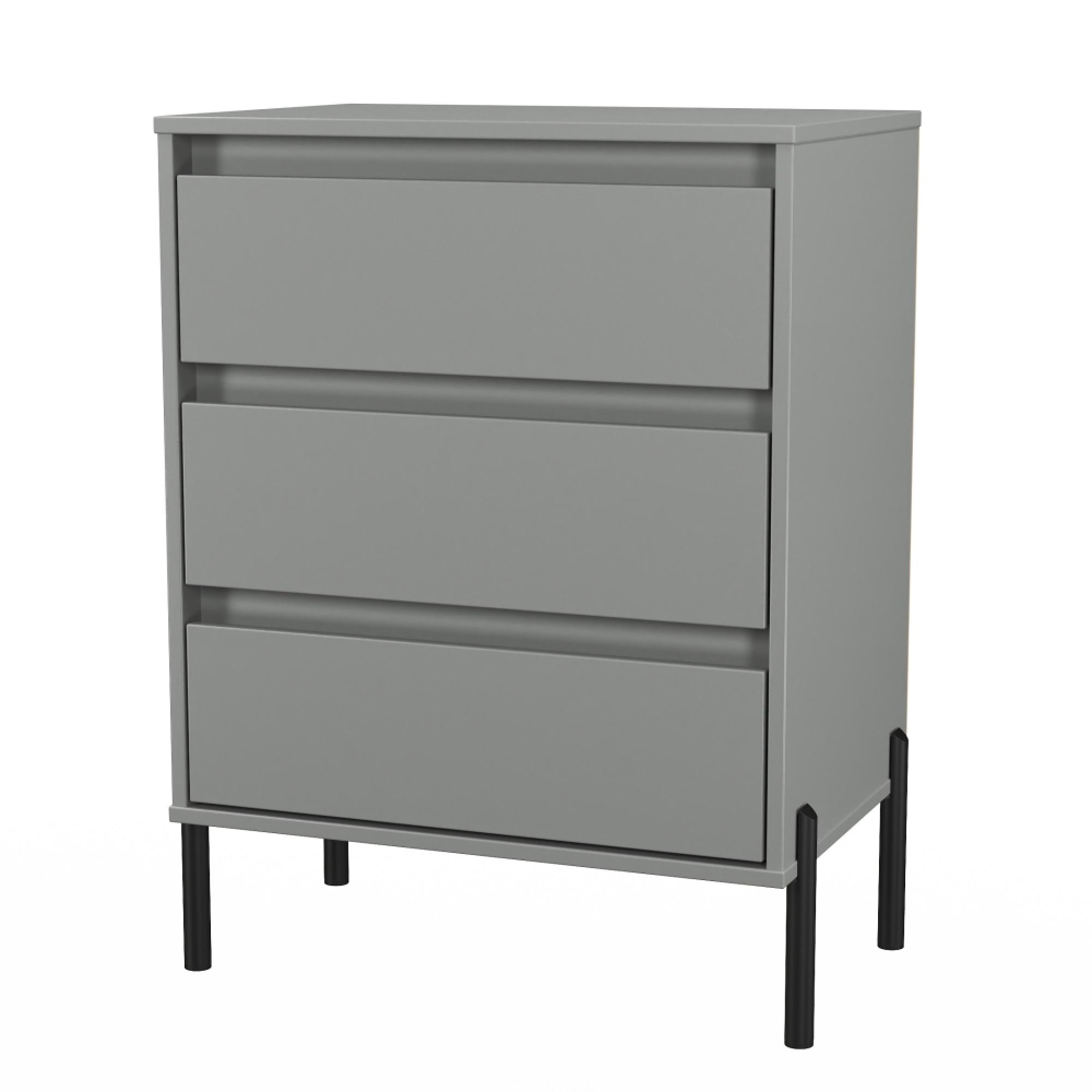 Leona Chest - 3 Drawer - Midi - Dusk Grey
