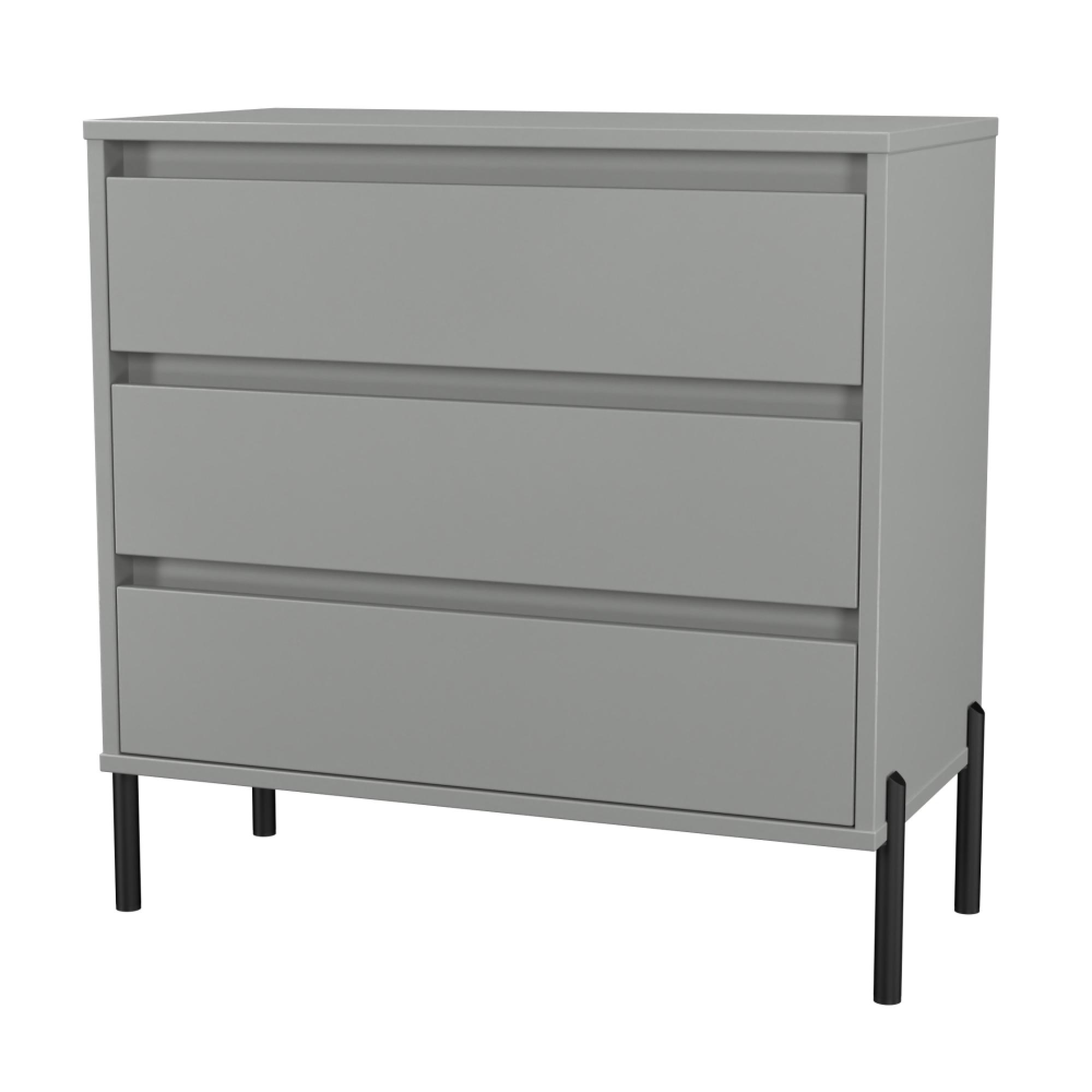 Leona Chest - 3 Drawer - Dusk Grey