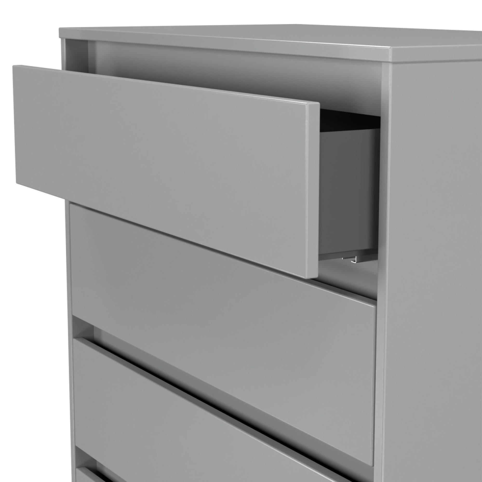 Leona Chest - 5 Drawer - Wide - Dusk Grey
