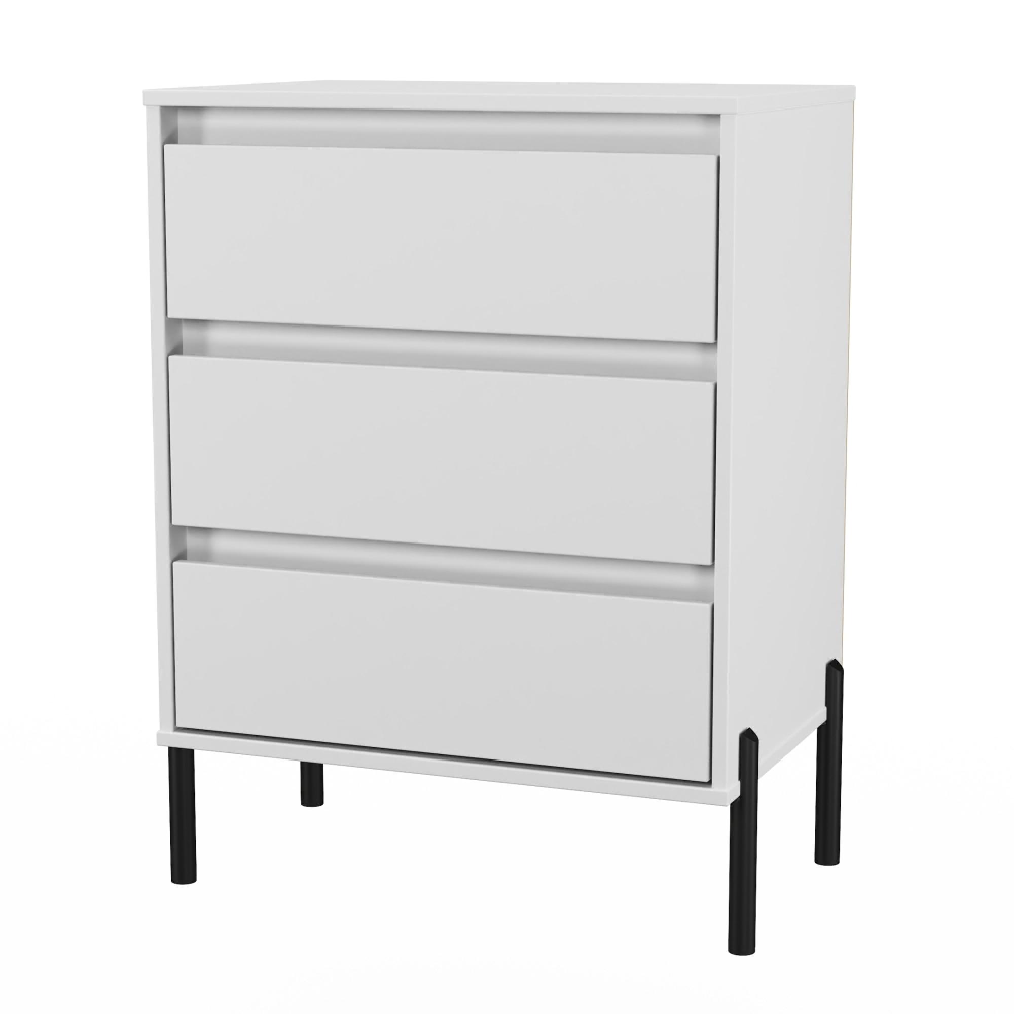 Leona Chest - 3 Drawer - Midi - White Matt