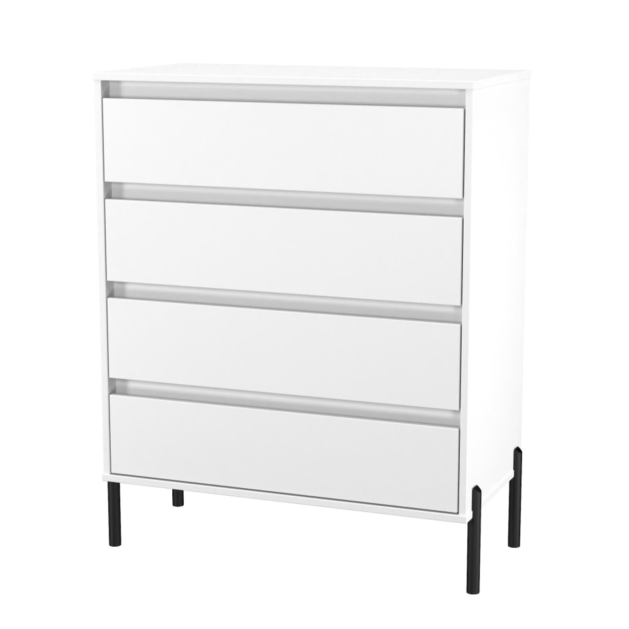 Leona Chest - 4 Drawer - White Matt