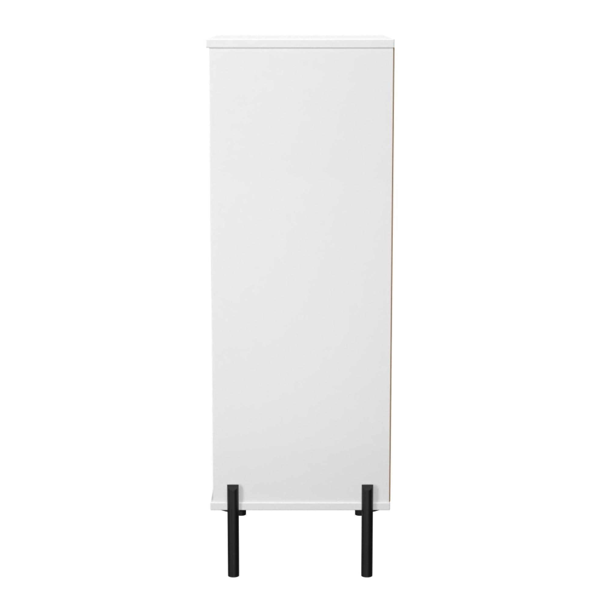 Leona Chest - 5 Drawer - Narrow - White Matt