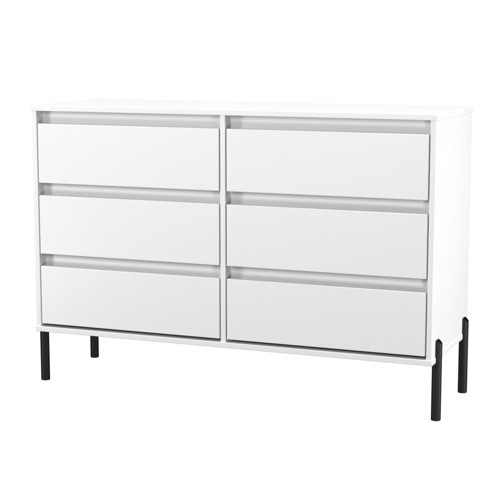 Leona Chest - 6 Drawer - Midi - White Matt