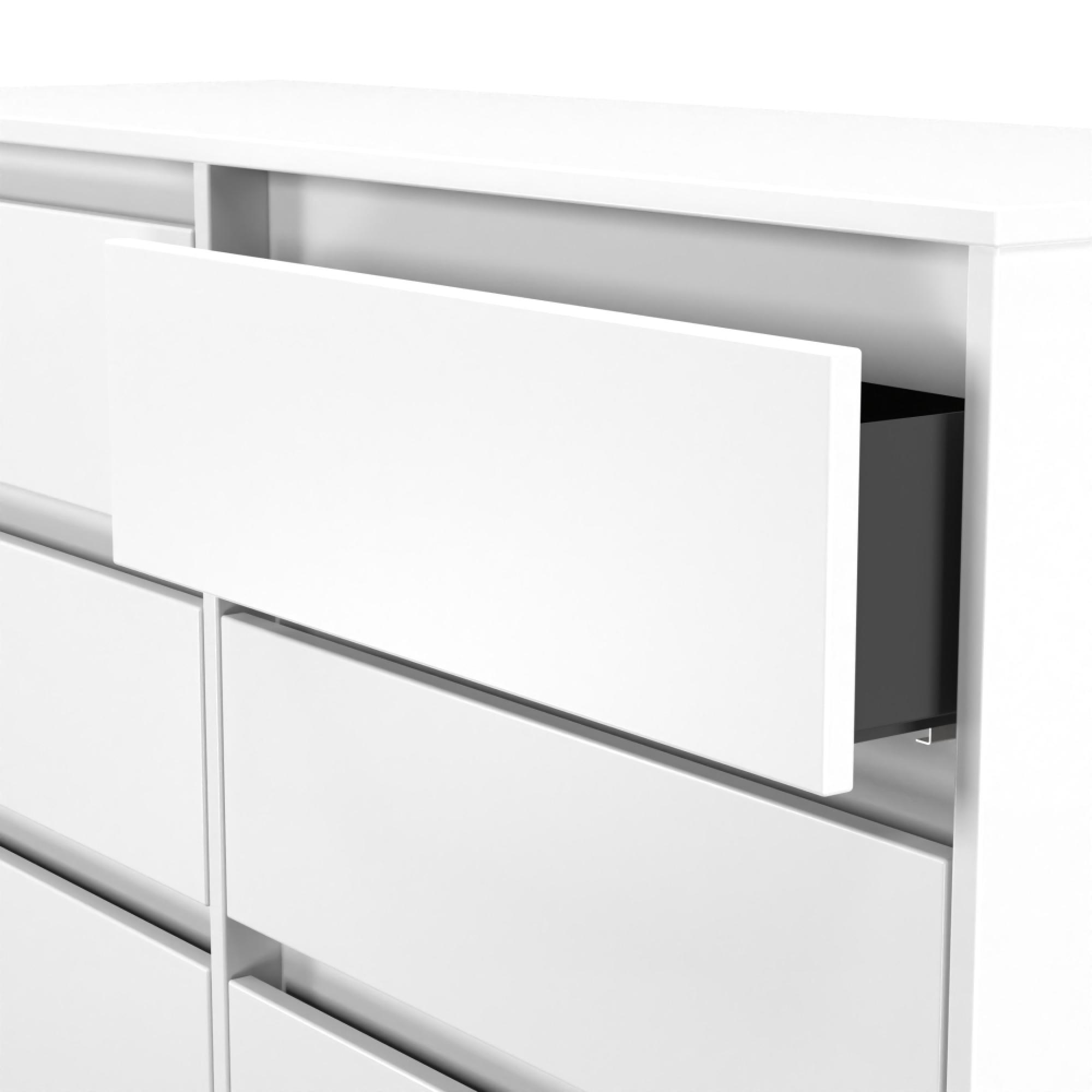 Leona Chest - 6 Drawer - Midi - White Matt