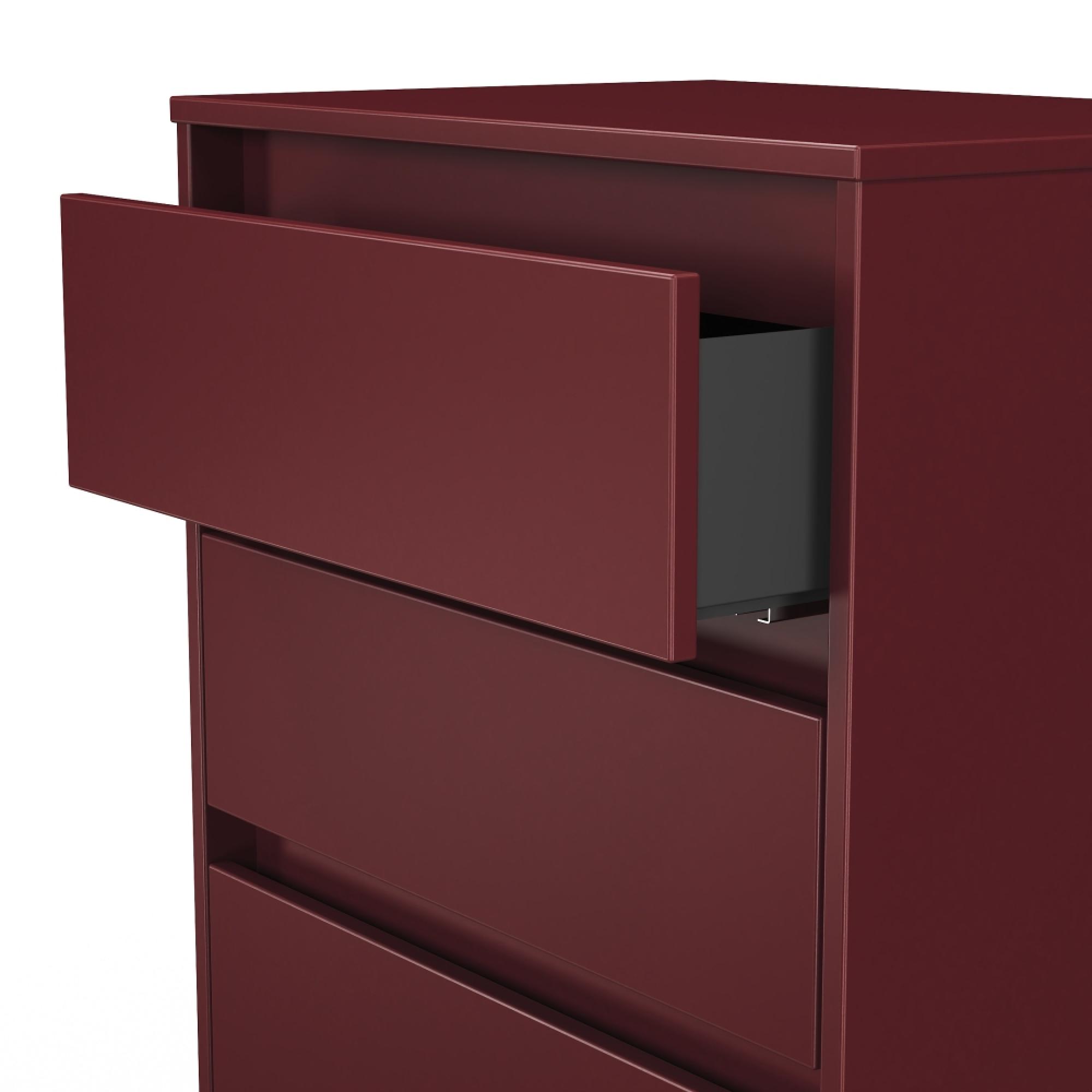 Leona Chest - 3 Drawer - Midi - Red Matt
