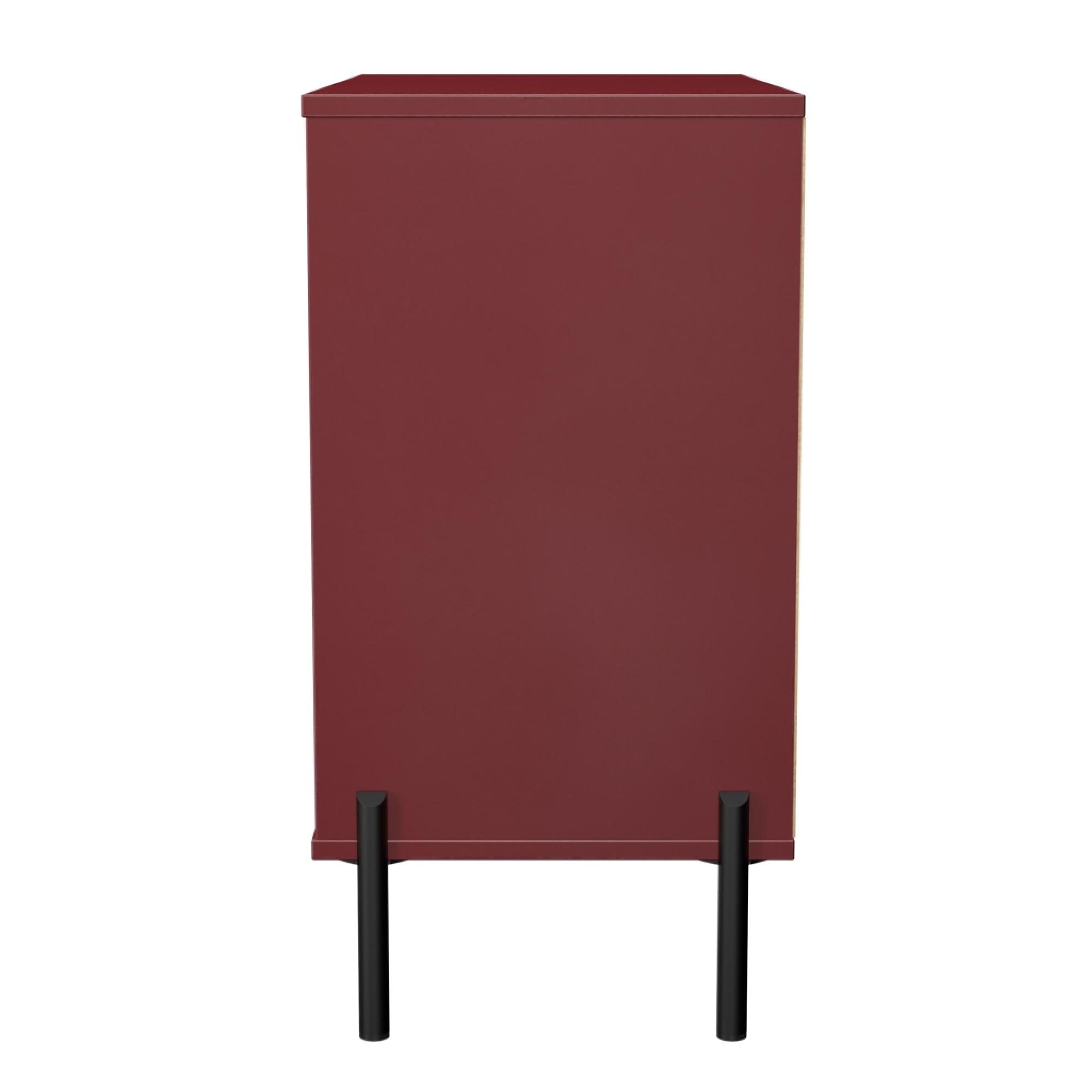Leona Chest - 3 Drawer - Red Matt