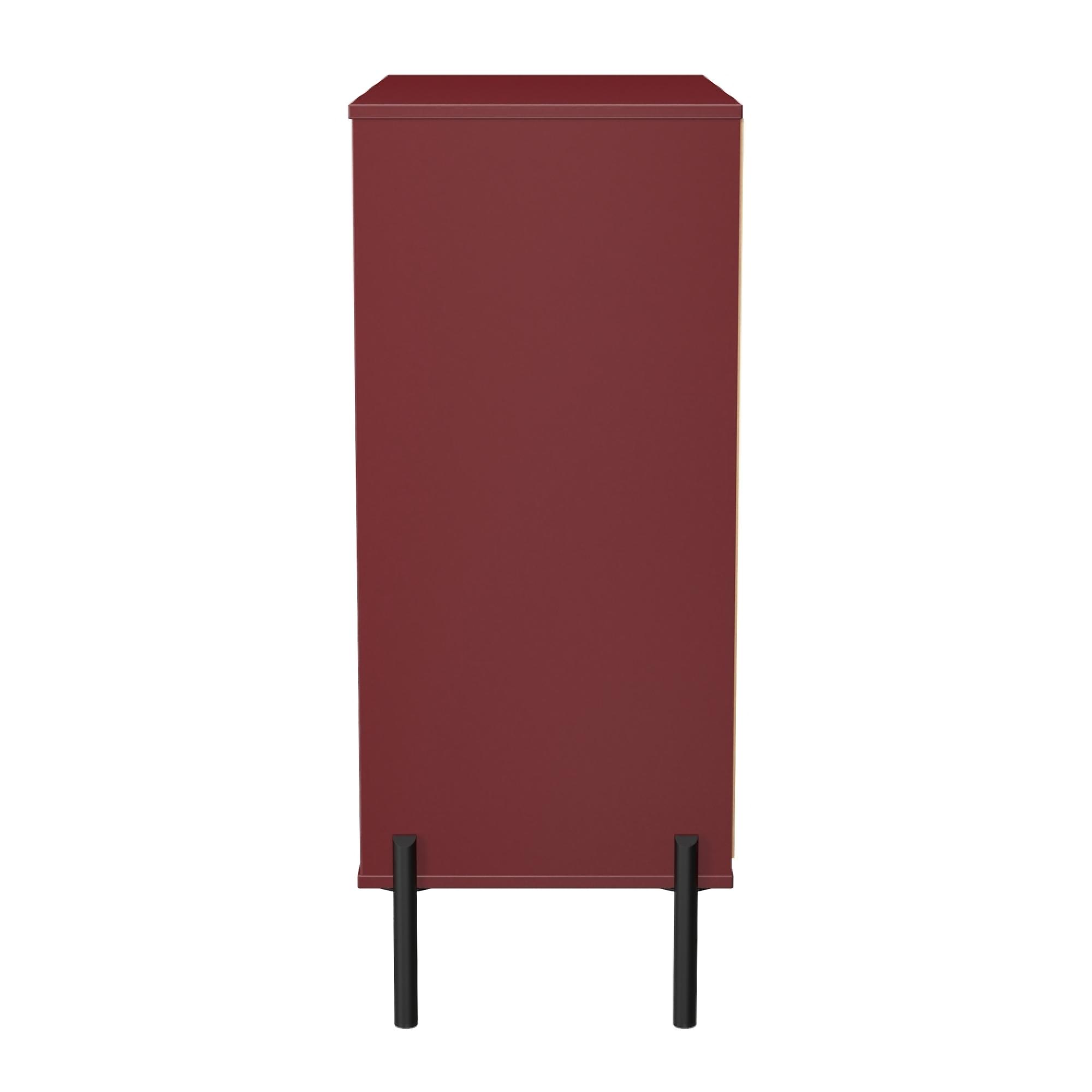 Leona Chest - 4 Drawer - Red Matt