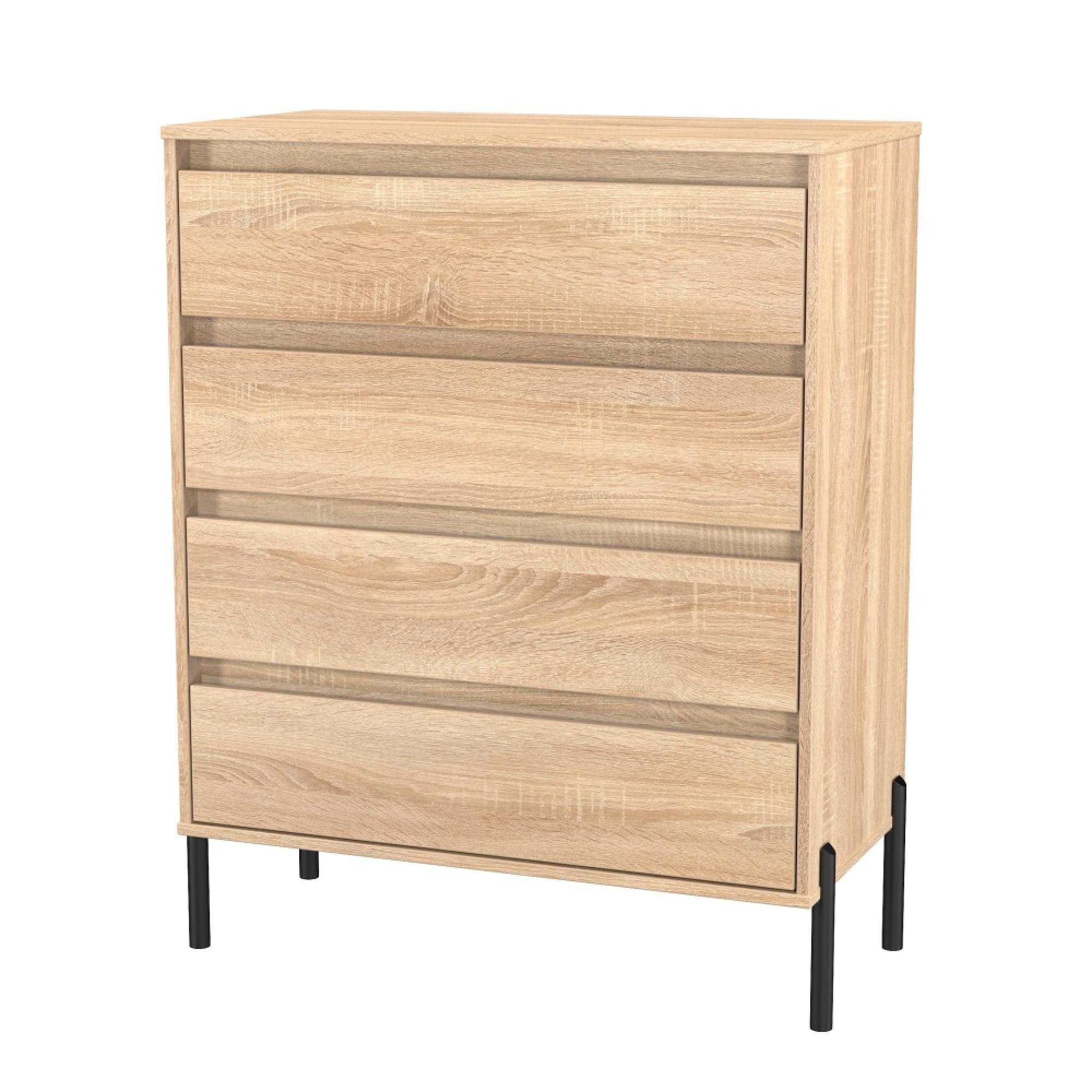 Leona Chest - 4 Drawer - Bardolino Oak