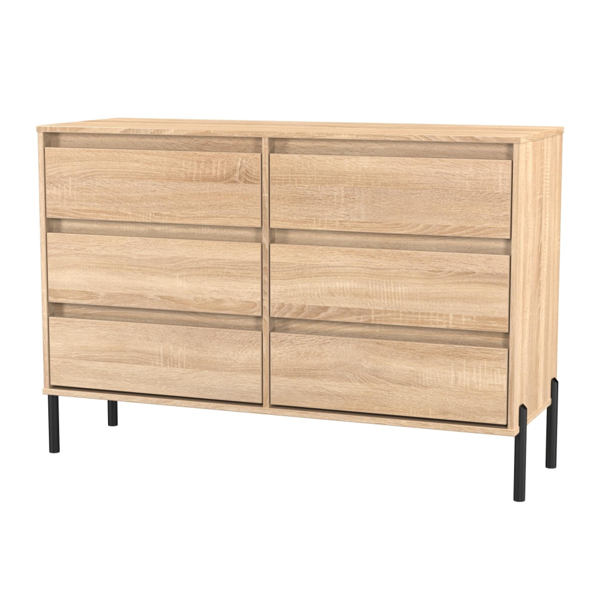 Leona Chest - 6 Drawer - Midi - Bardolino Oak
