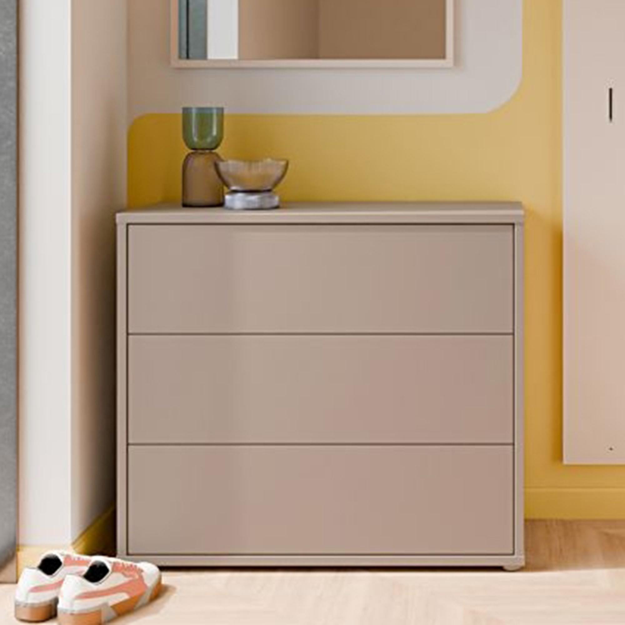 Alice Springs Chest - 3 Drawer - Taupe