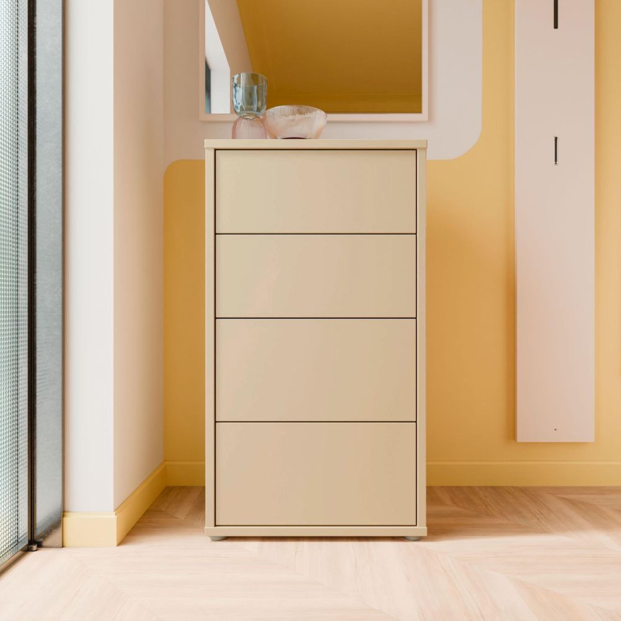 Alice Springs Chest - 4 Drawer - Tall - Butter Yellow