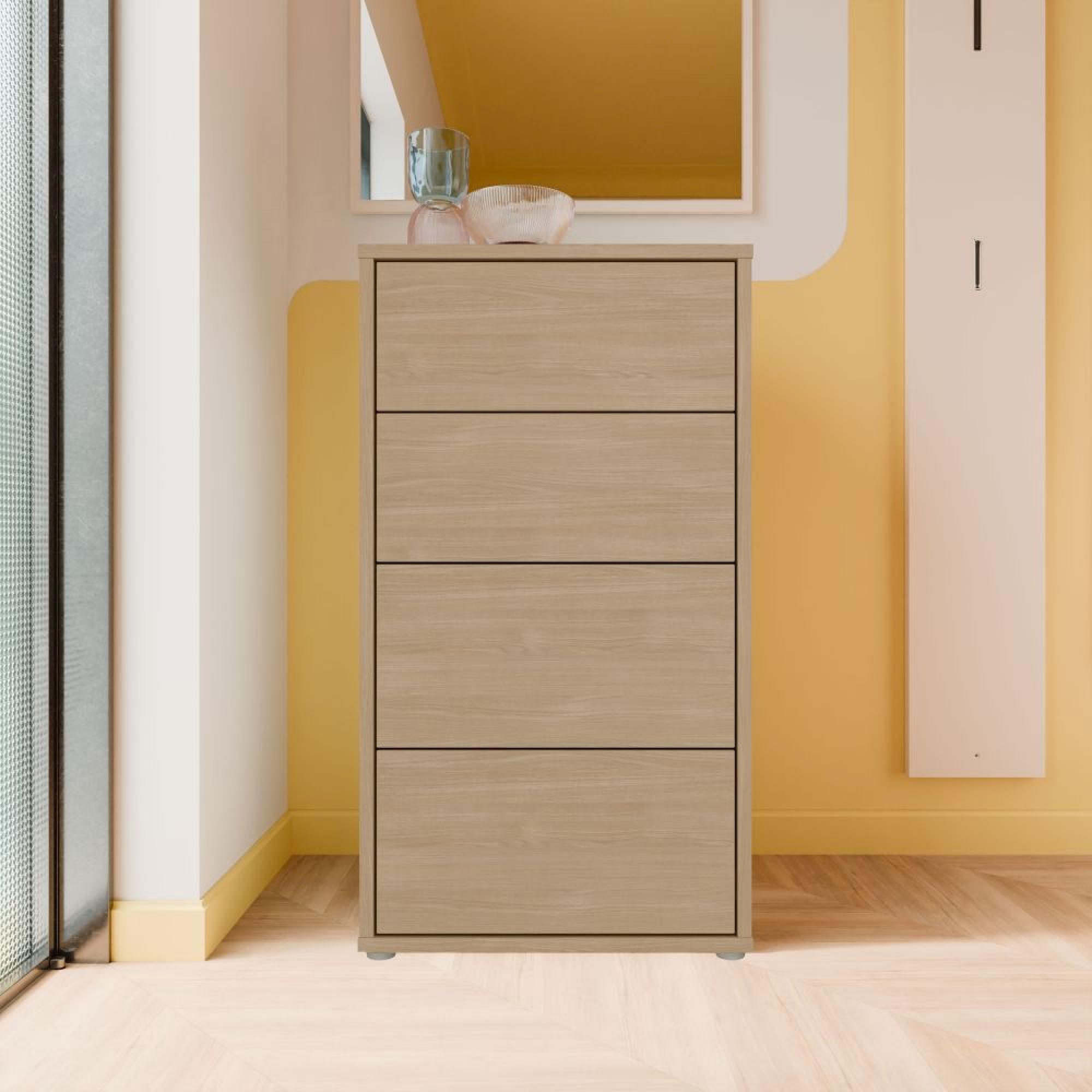 Alice Springs Chest - 4 Drawer - Tall - Elegancia Oak