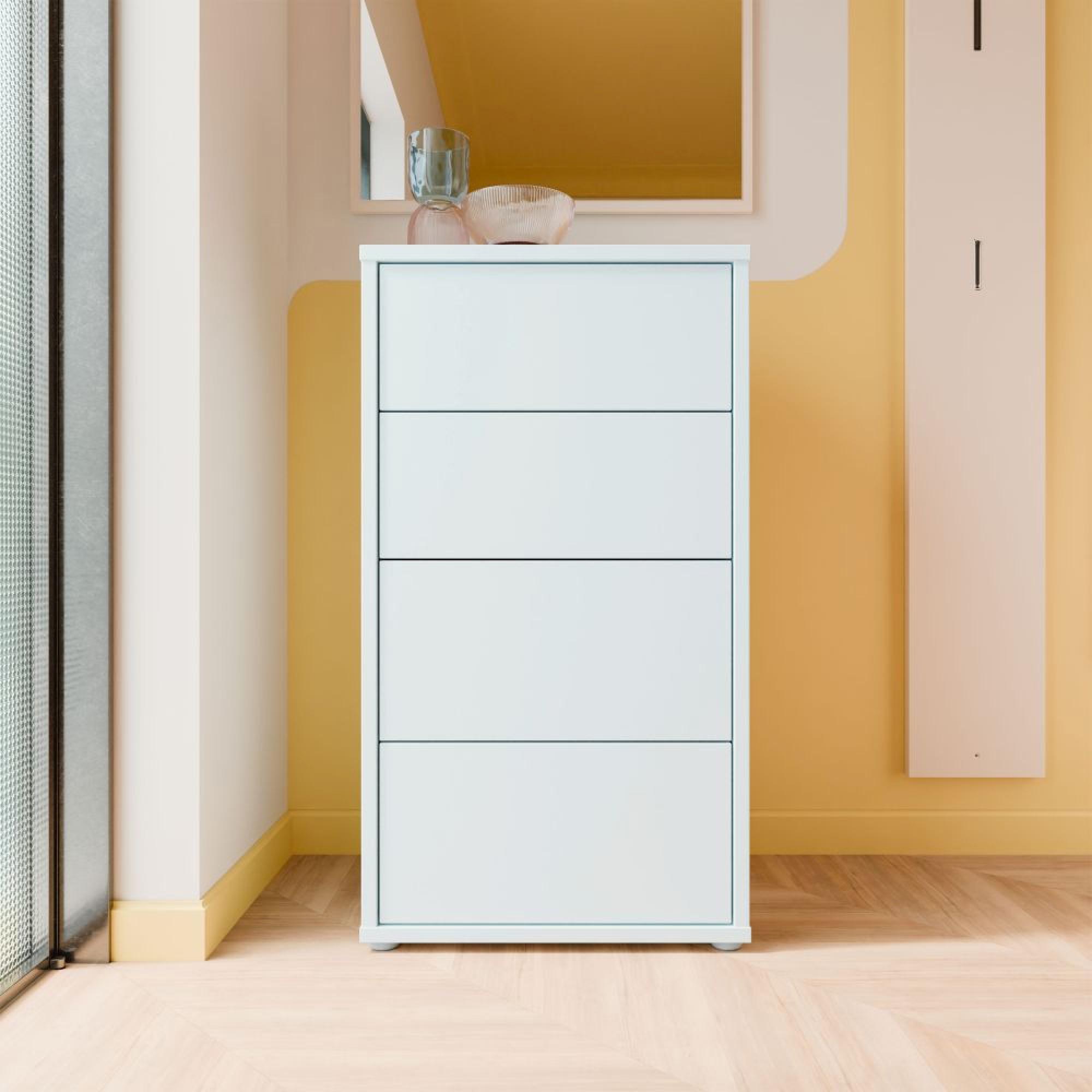 Alice Springs Chest - 4 Drawer - Tall - Light Grey