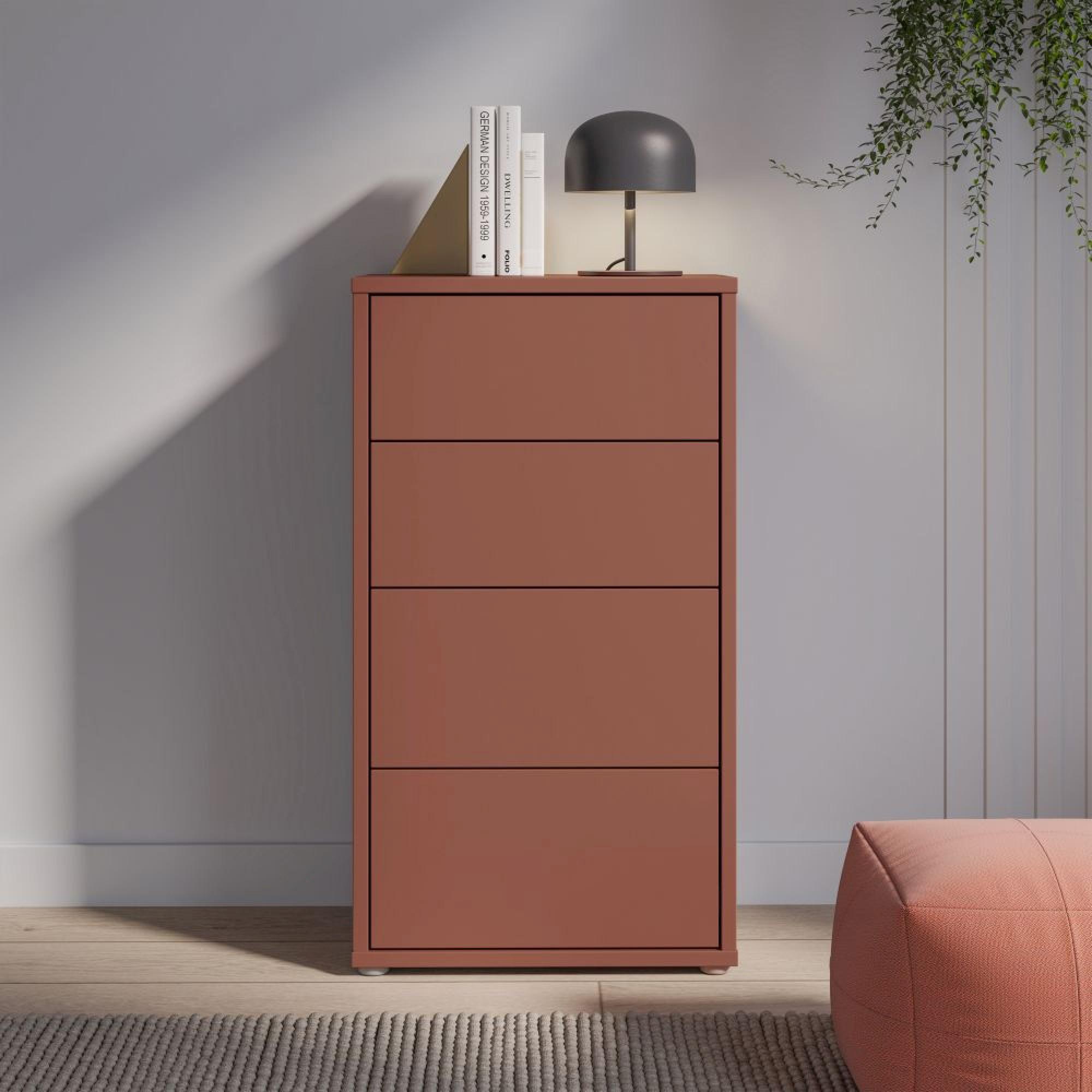 Alice Springs Chest - 4 Drawer - Tall - Terracotta