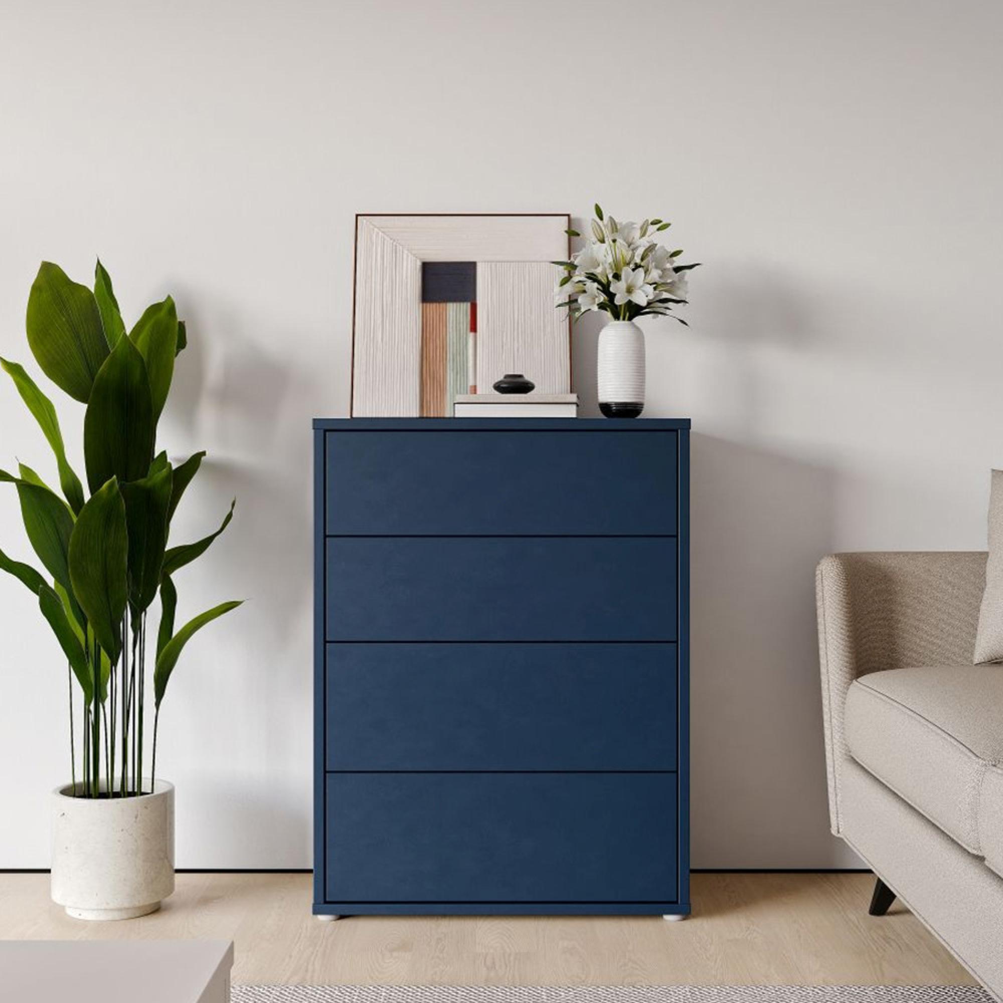 Alice Springs Chest - 4 Drawer - Wide - Night Blue