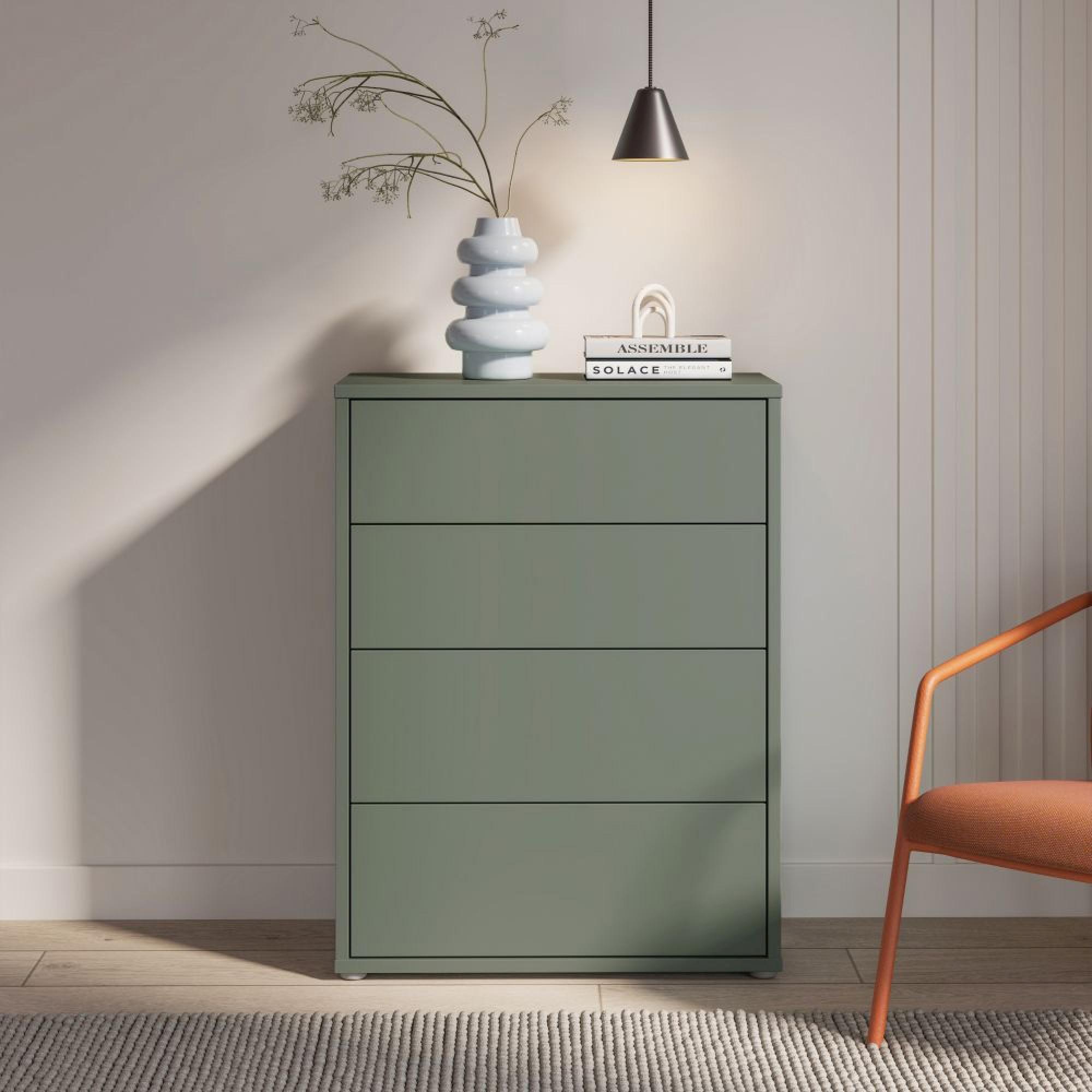Alice Springs Chest - 4 Drawer - Wide - Sage Green