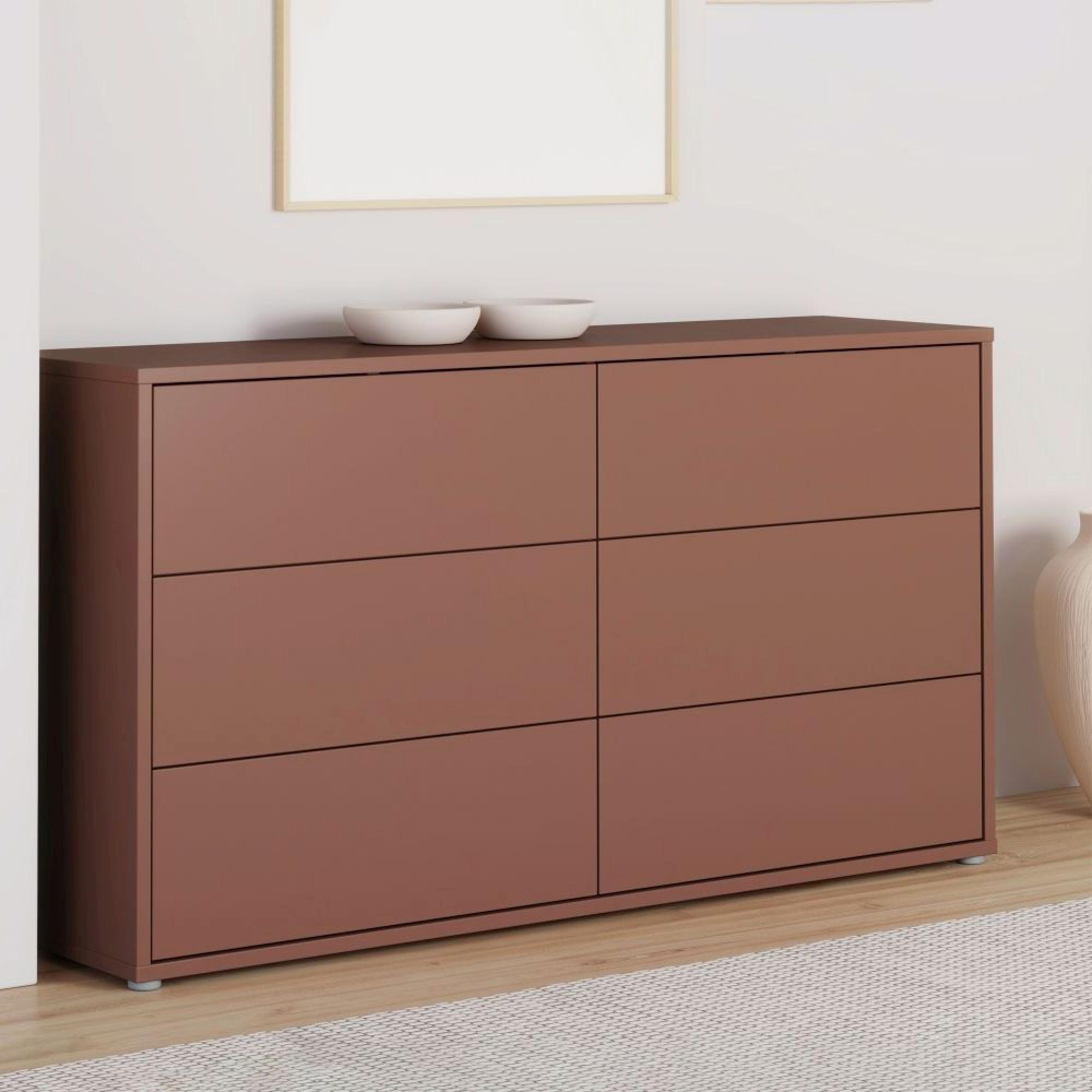 Alice Springs Chest - 6 Drawer - Large - Terracotta