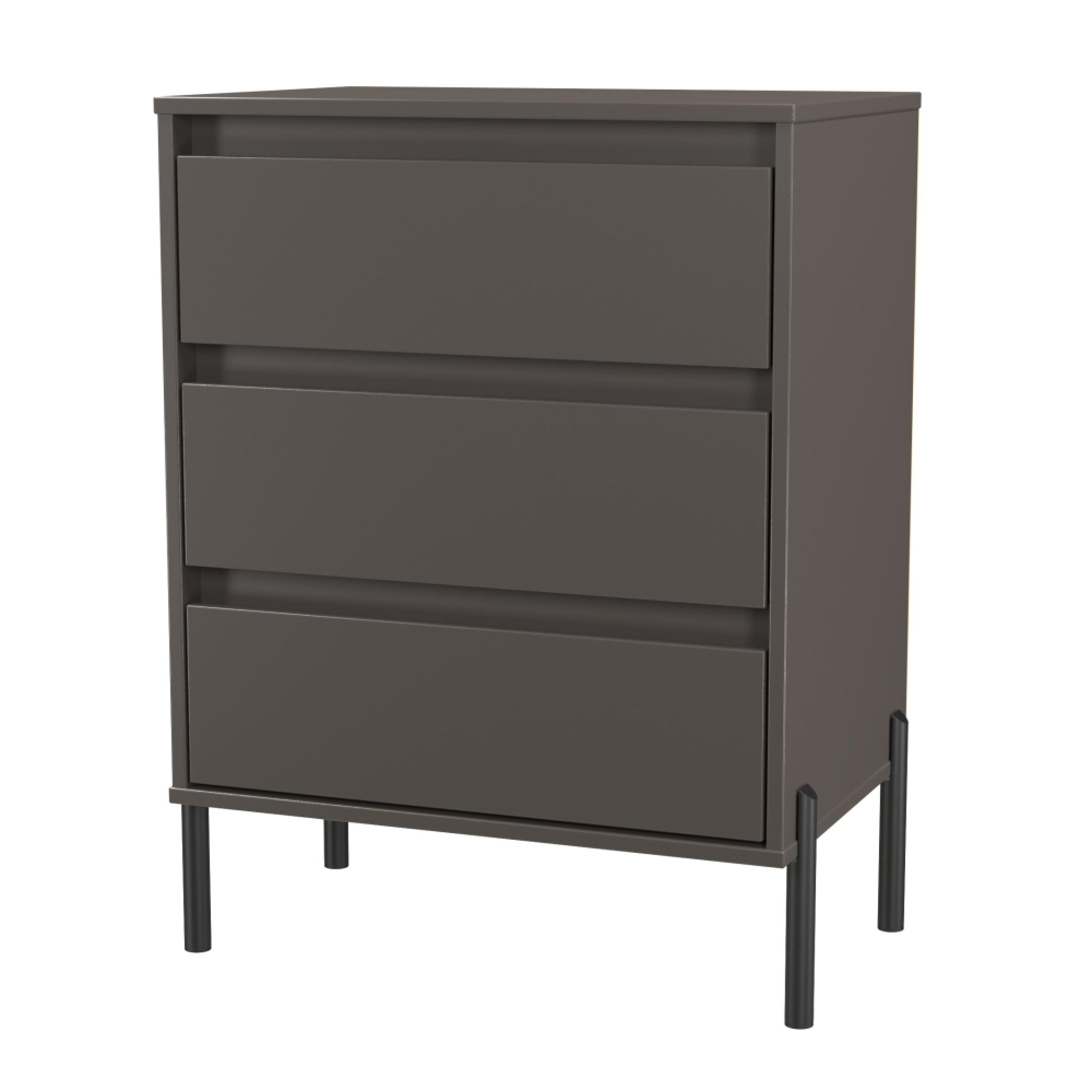 Leona Chest - 3 Drawer - Midi - Graphite