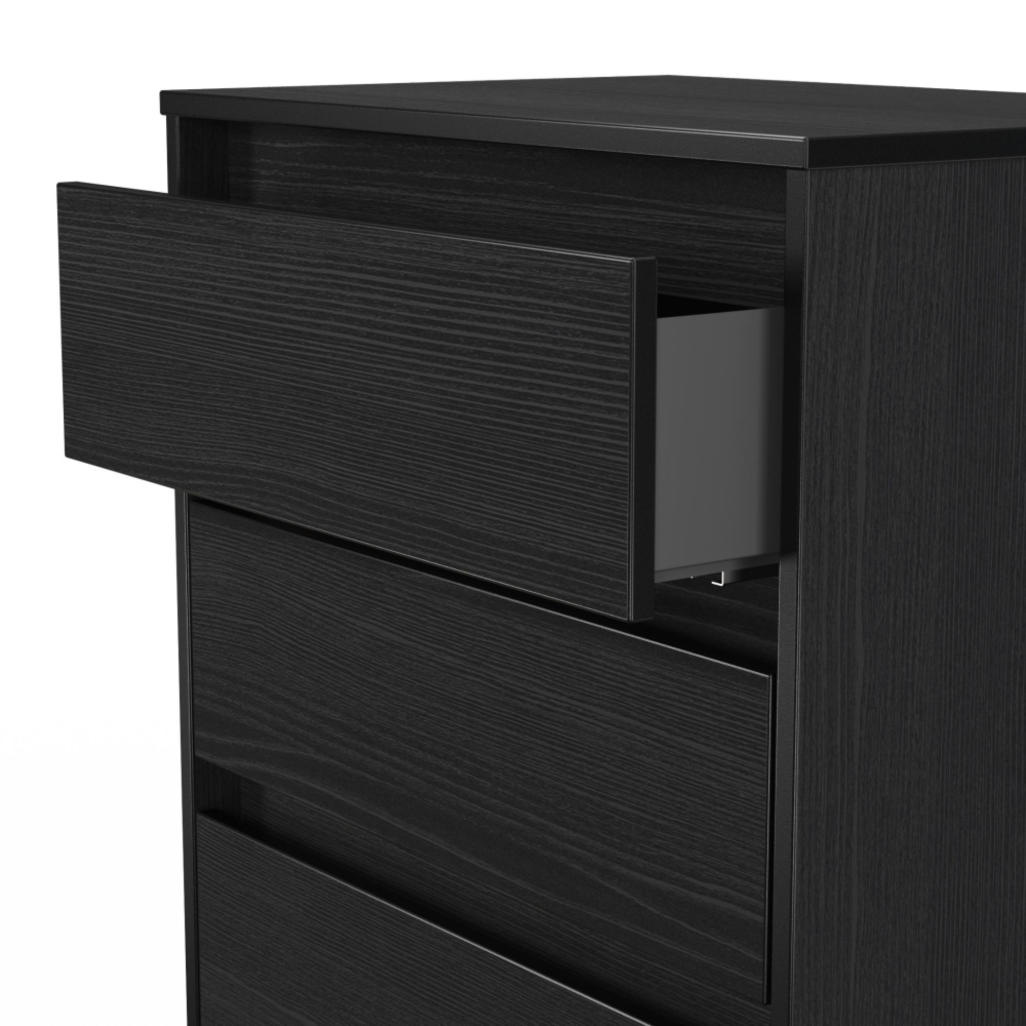 Leona Chest - 3 Drawer - Midi - Black Ash