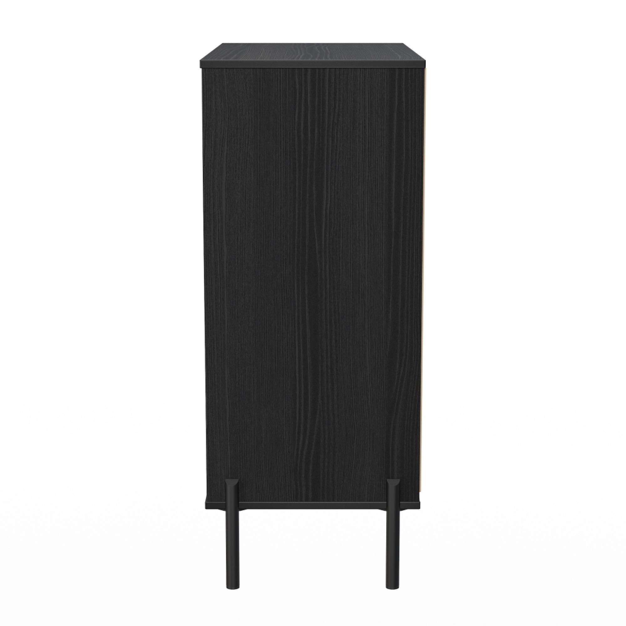 Leona Chest - 4 Drawer - Black Ash