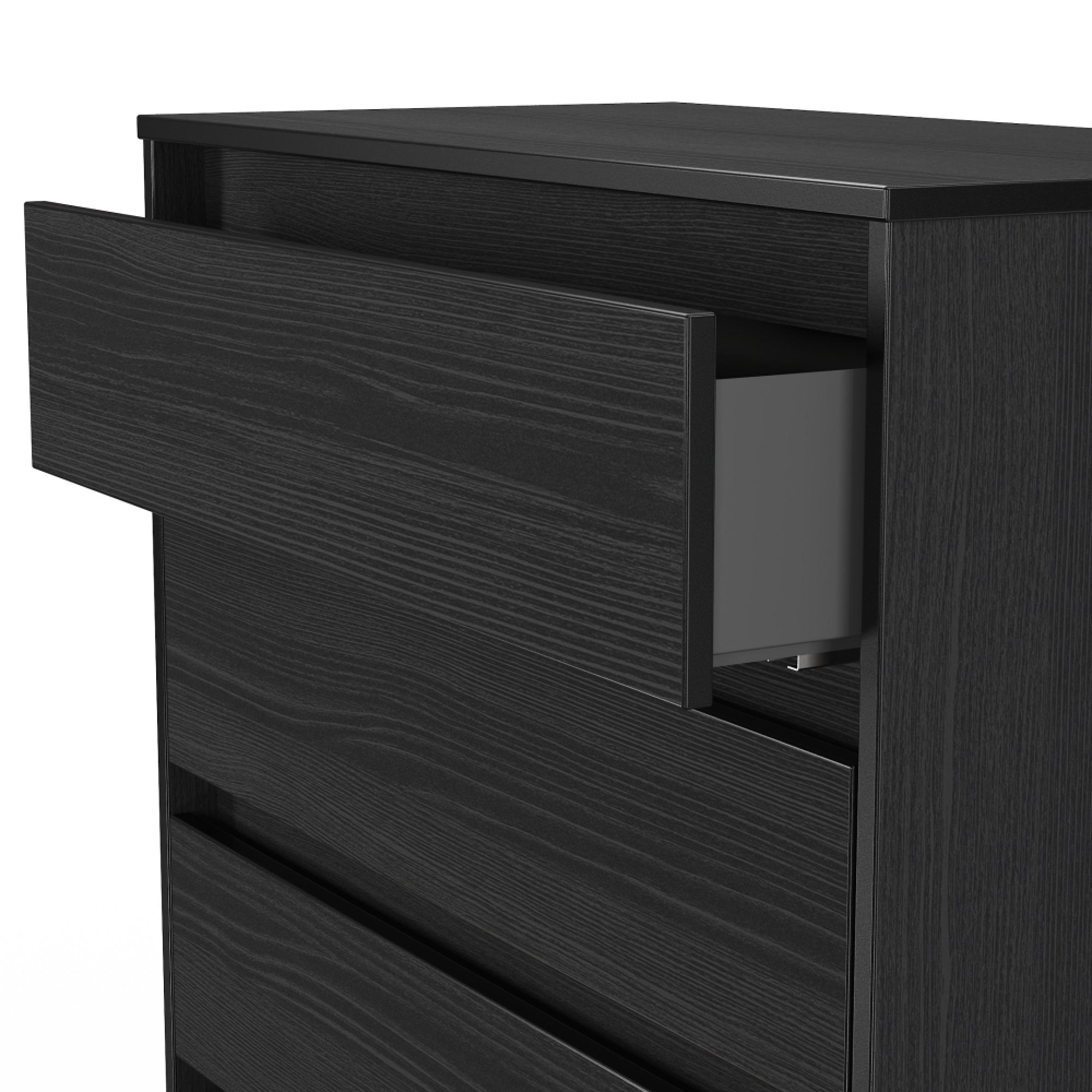 Leona Chest - 4 Drawer - Black Ash